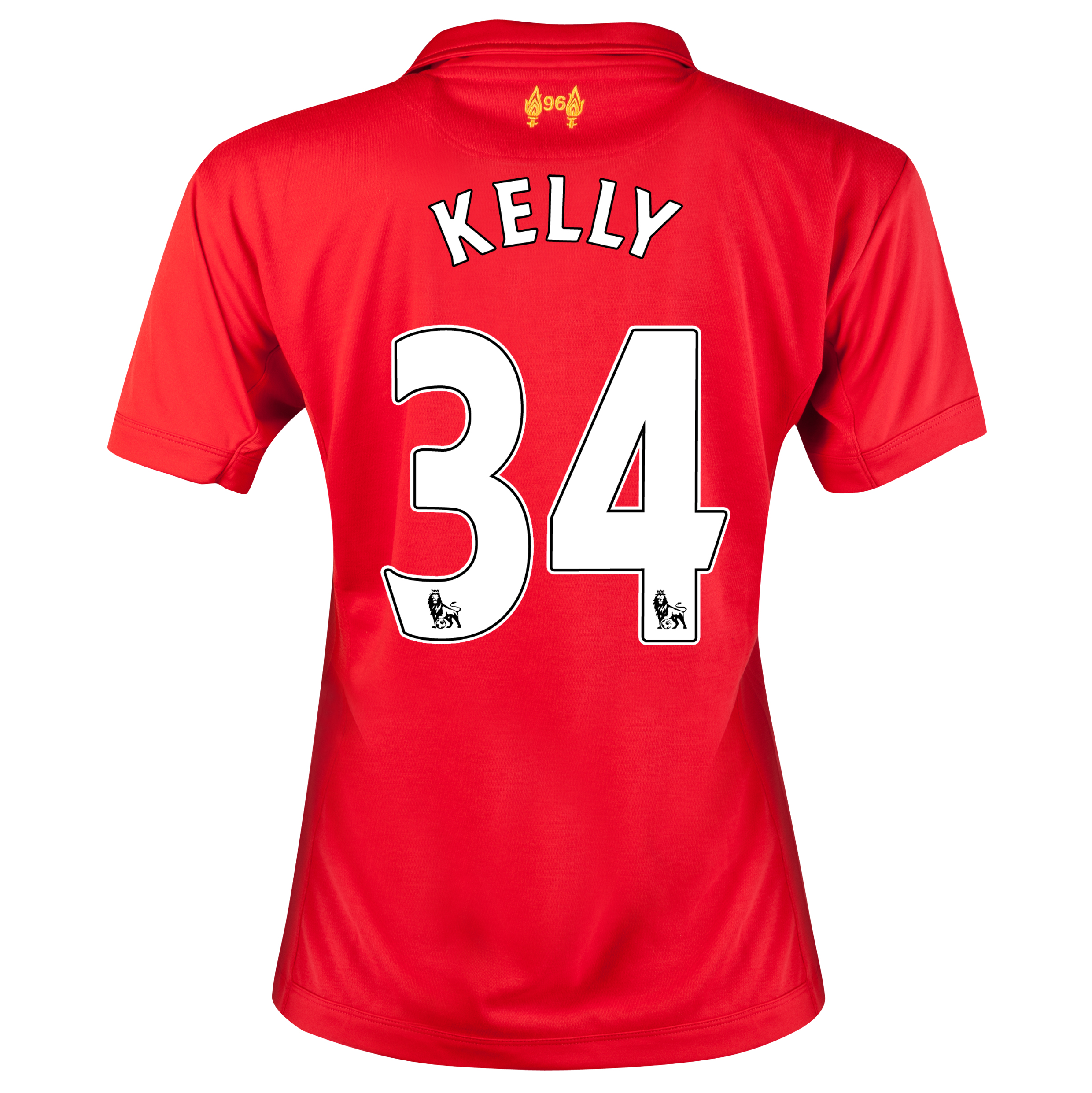 Liverpool Home Shirt 2012/13 - Womens with Kelly 34 printing
