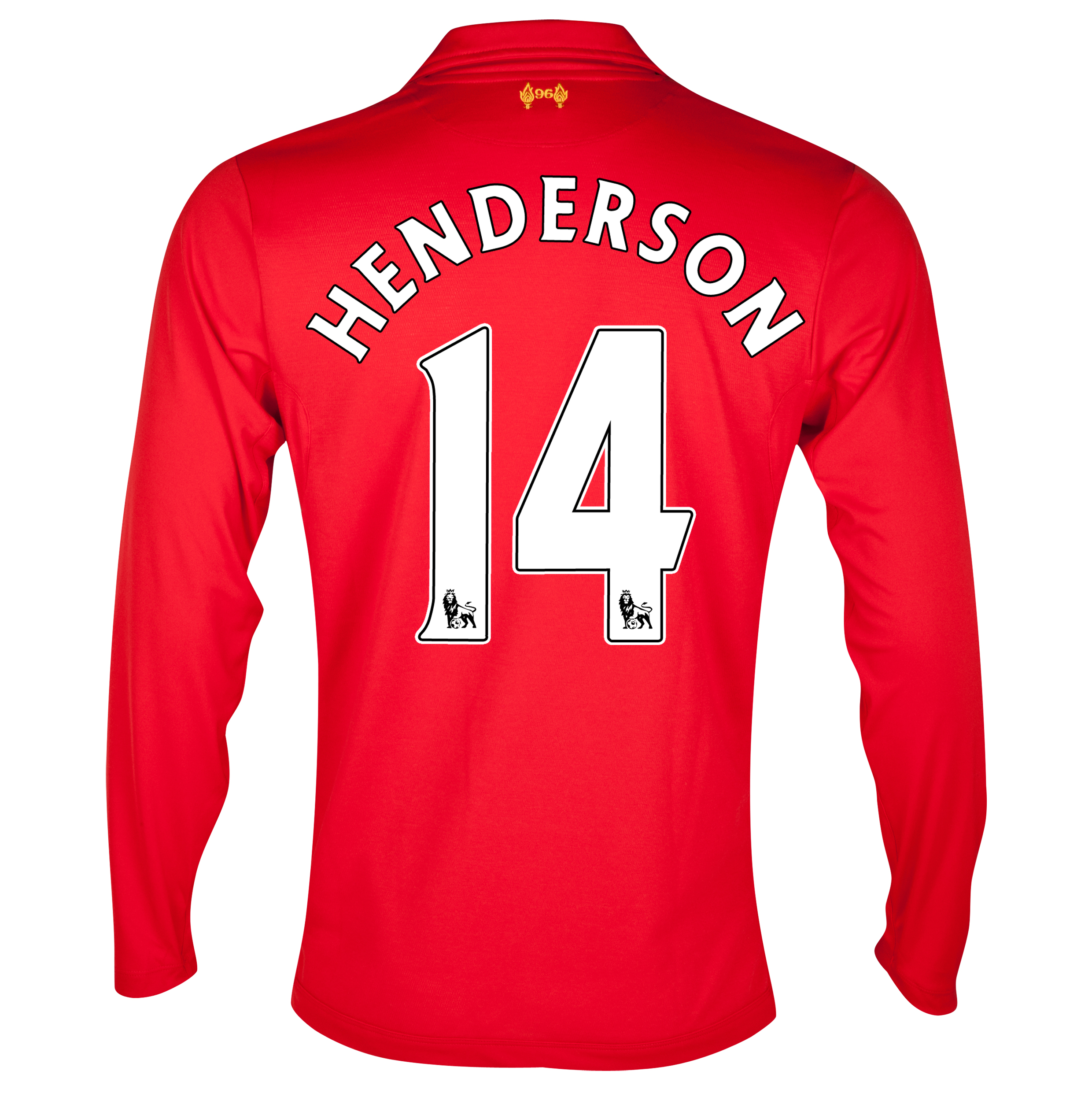 Liverpool Home Shirt 2012/13 - Long Sleeve - Kids with Henderson 14 printing