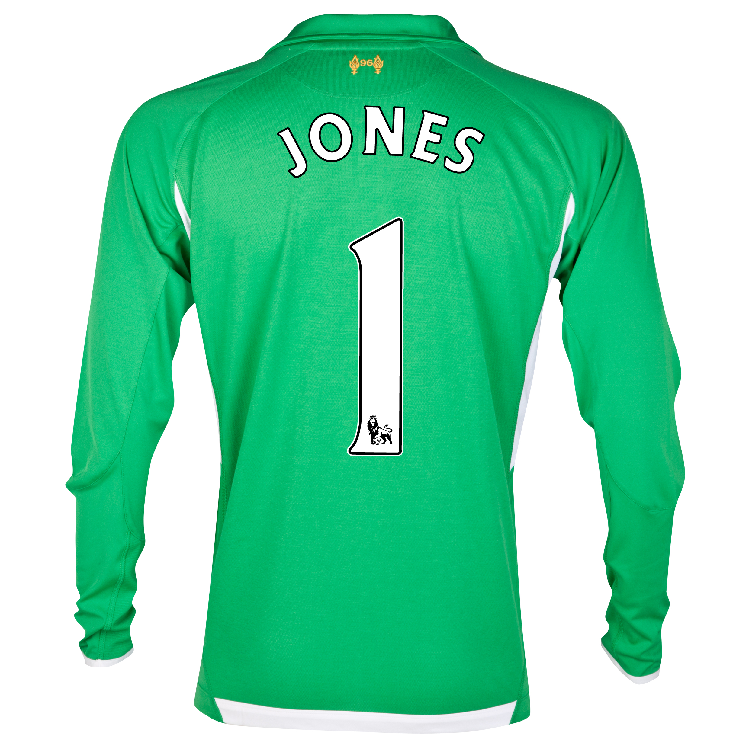 Liverpool Home Goalkeeper Shirt 2012/13 with Jones 1 printing