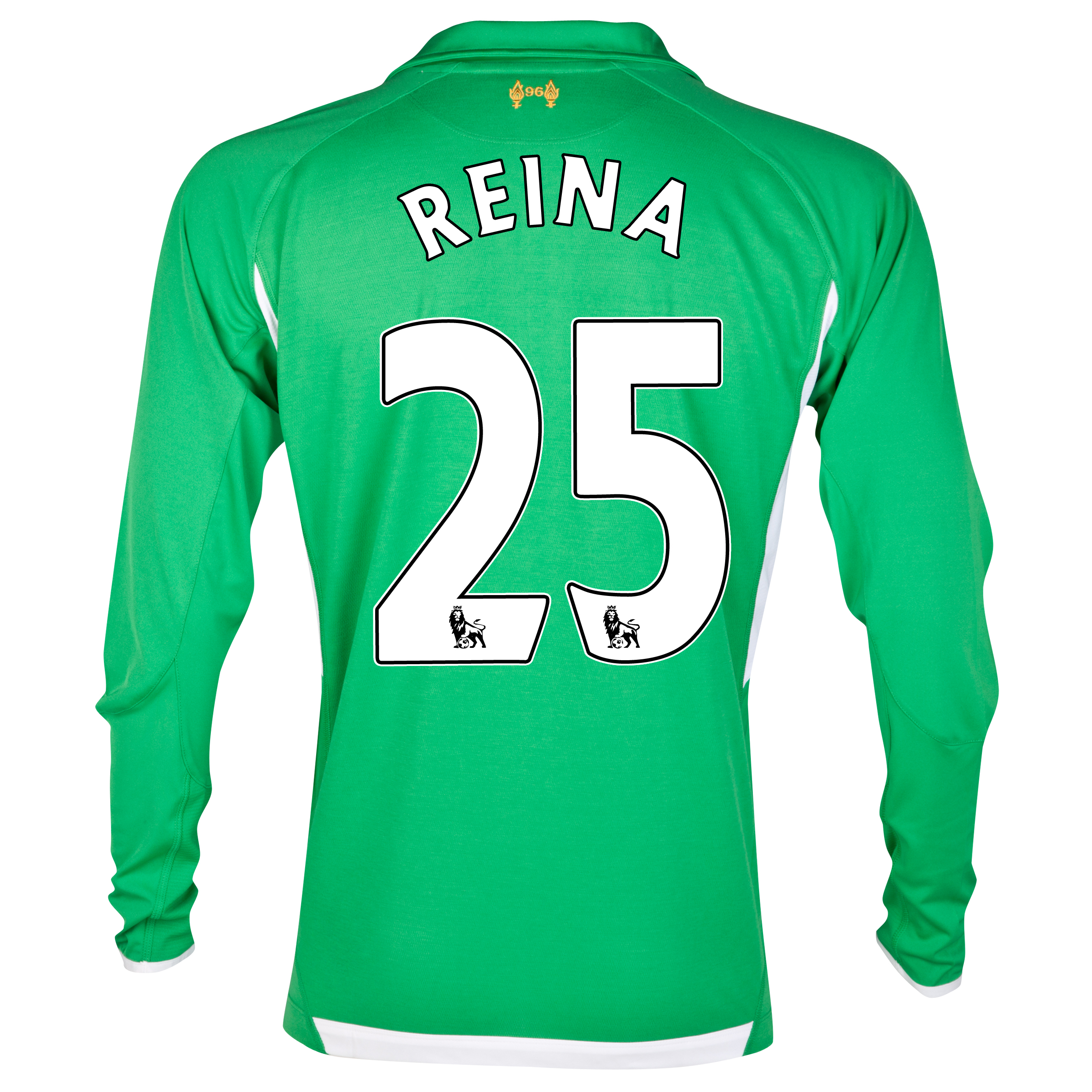 Liverpool Home Goalkeeper Shirt 2012/13 - Youths with Reina 25 printing