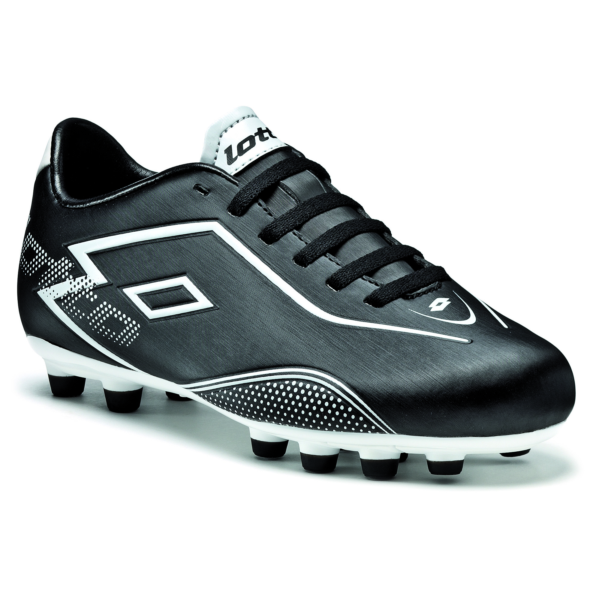 Lotto Zhero Gravity.II 700 Firm Ground Football Boots - Black/White - Kids