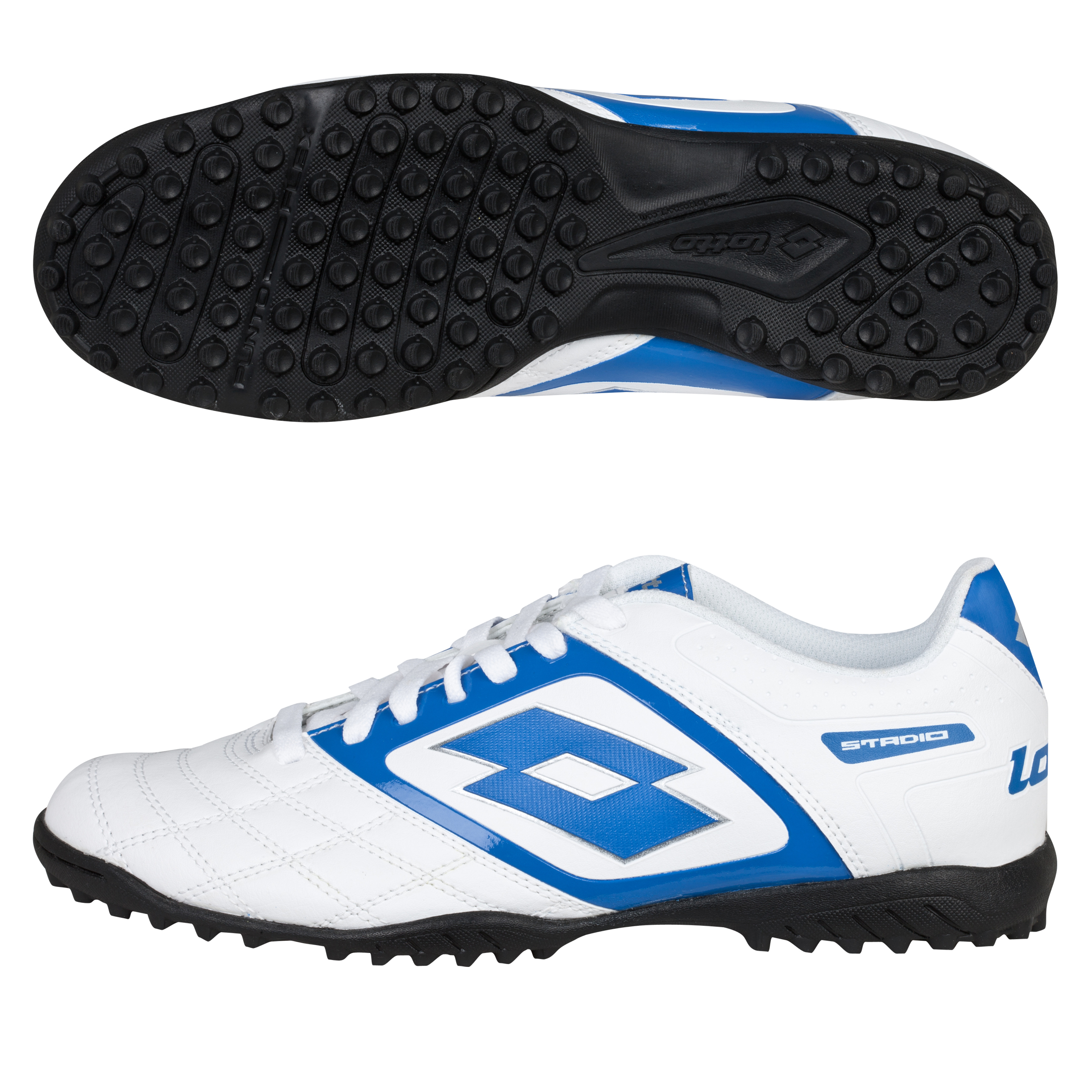 Lotto Stadio Potenza II 700 Astro Turf Trainers - White/Blue