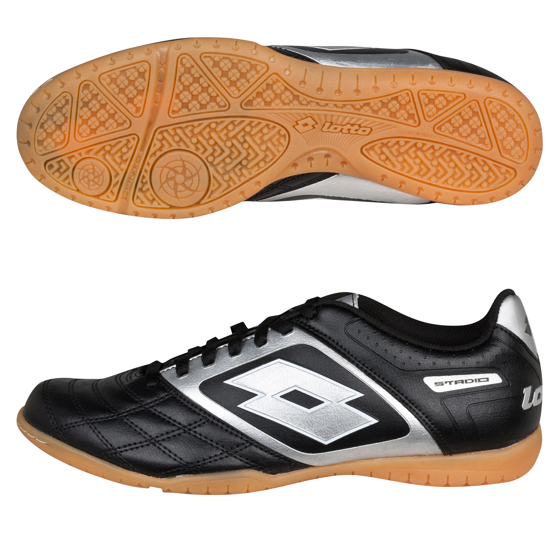 Lotto Stadio Potenza II 700 Indoor Trainers - Black/Silver