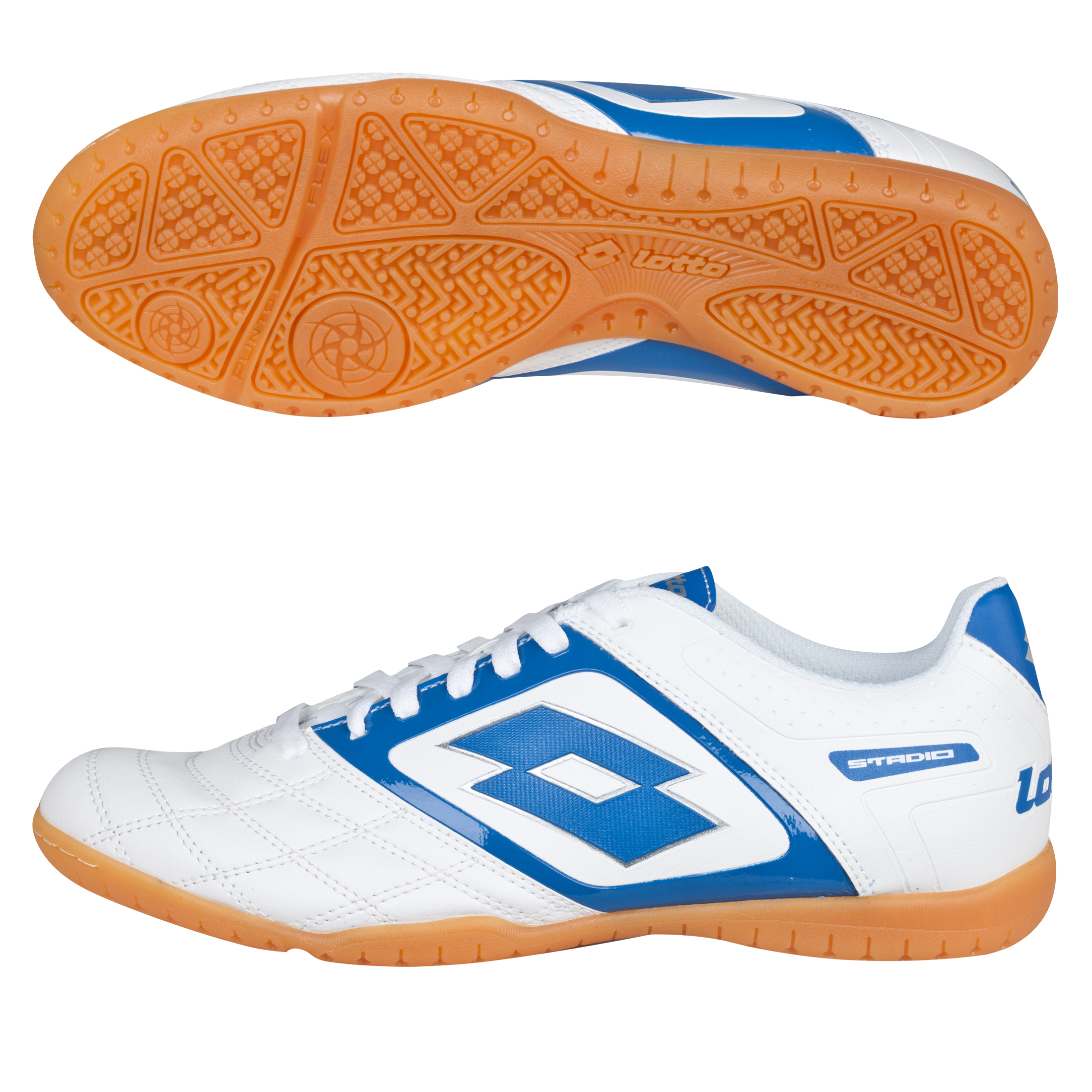 Lotto Stadio Potenza II 700 Indoor Trainers - White/Blue