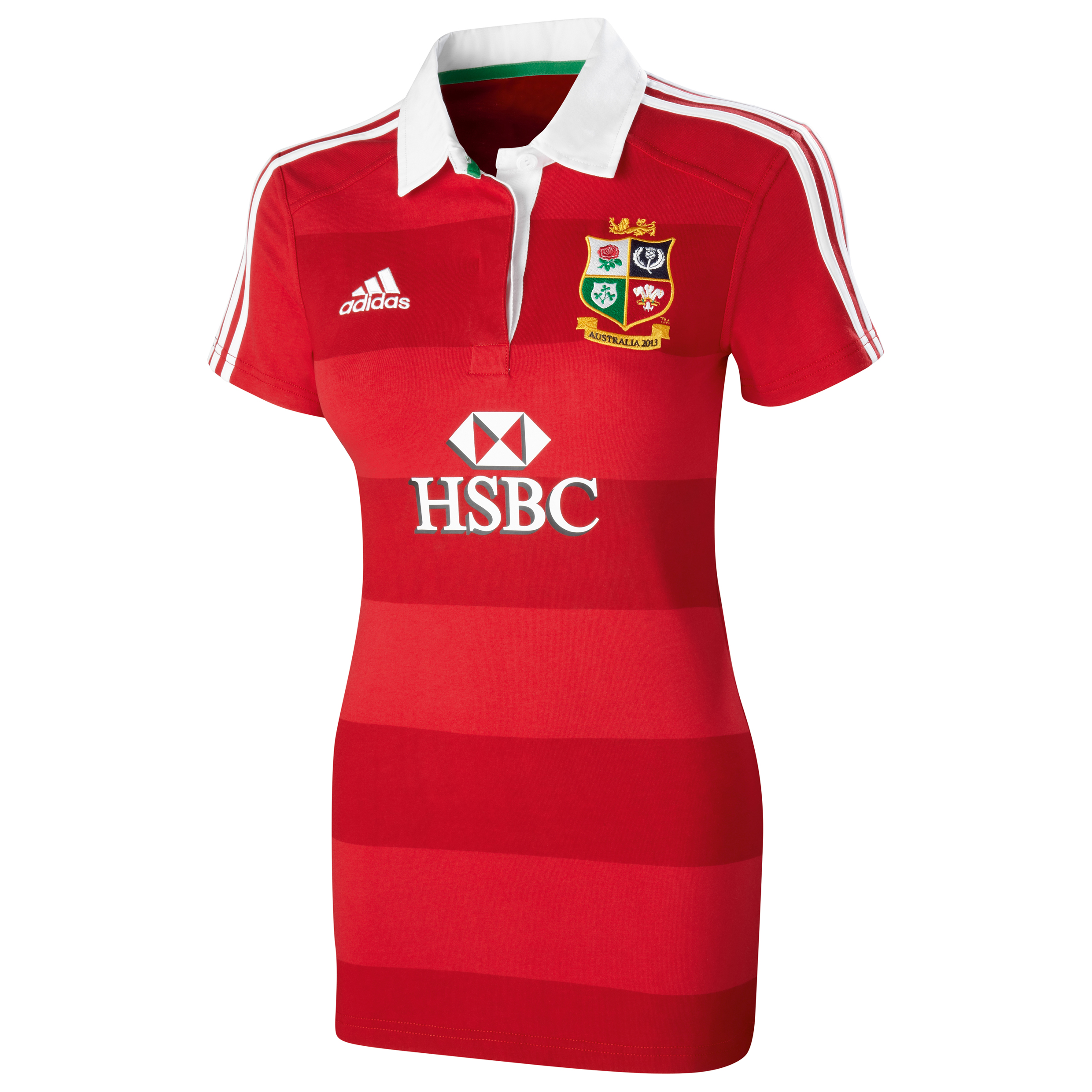 adidas British and Irish Lions Supporters Shirt - University Red/White - Womens