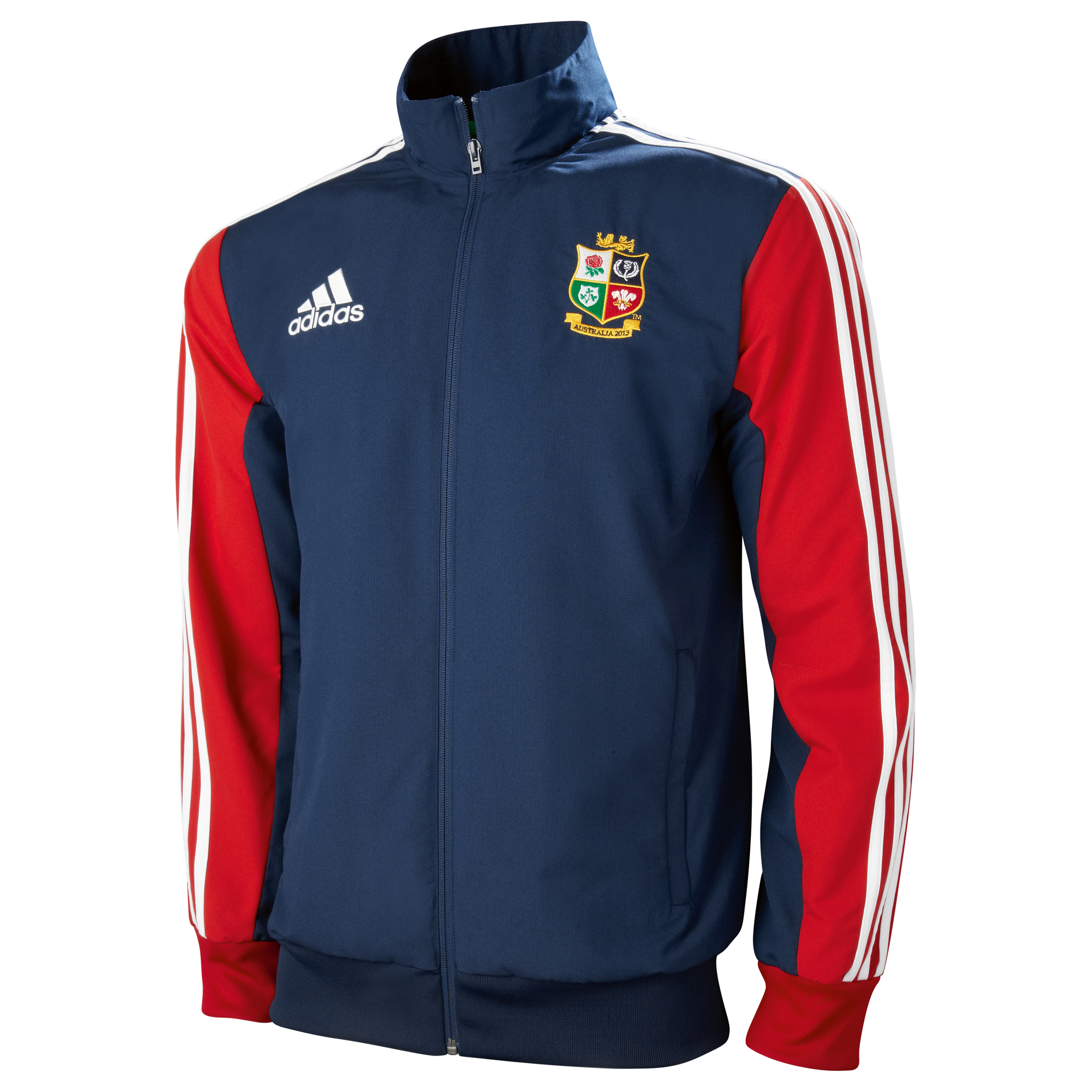 adidas British and Irish Lions Presentation Jacket - Collegiate Navy/University Red/White