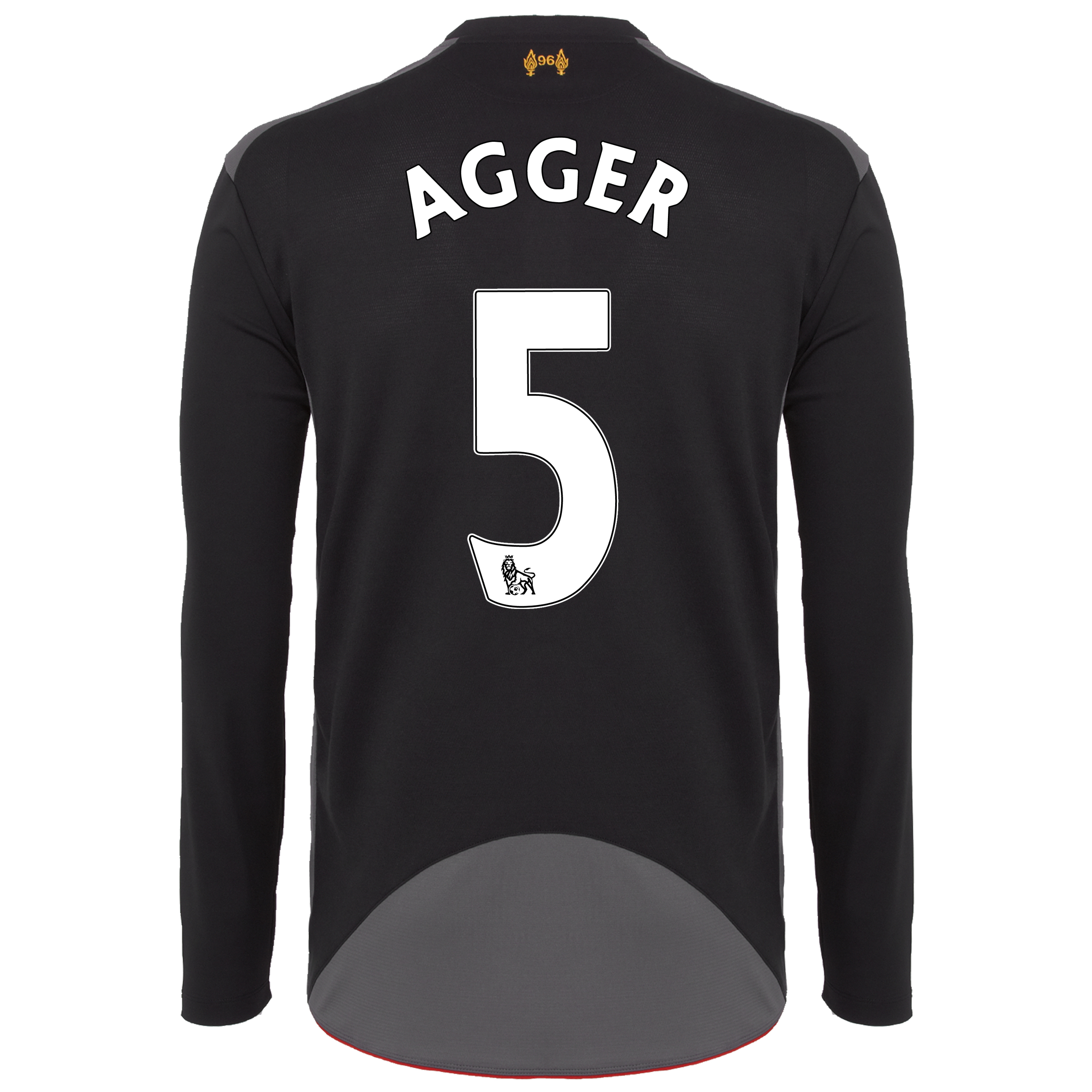 Liverpool Away Shirt 2012/13 - Long Sleeve with Agger 5 printing