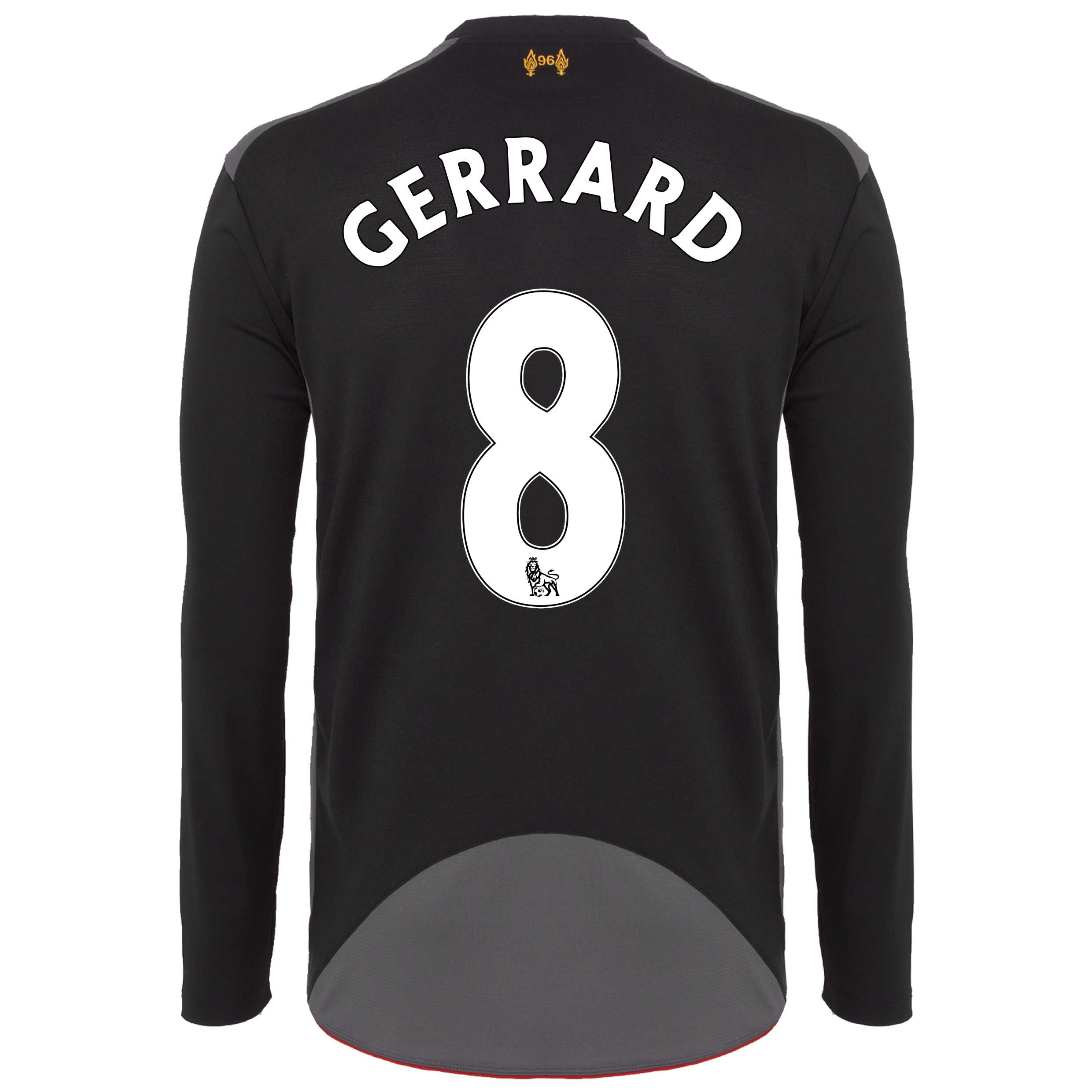 Liverpool Away Shirt 2012/13 - Long Sleeve with Gerrard 8 printing