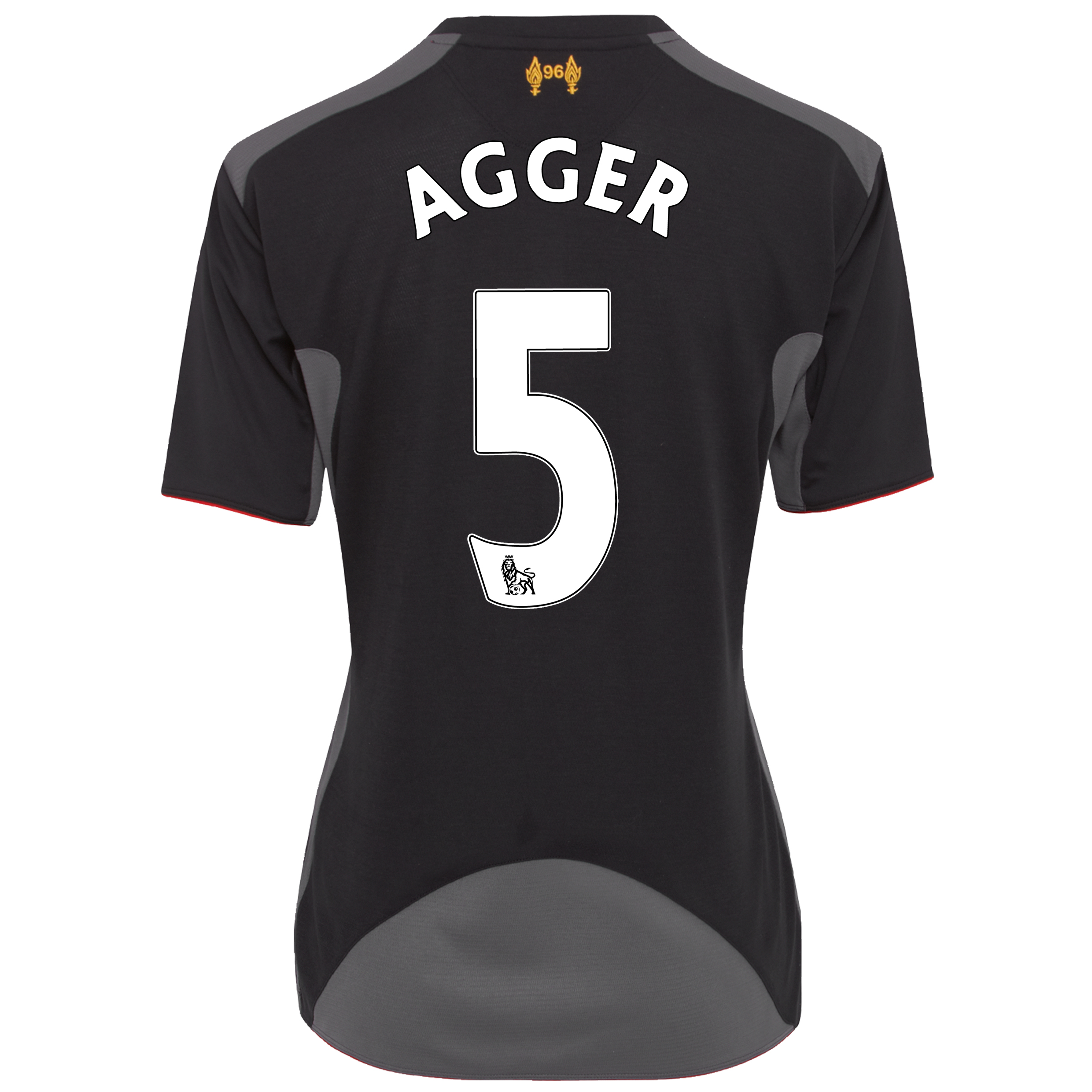 Liverpool Away Shirt 2012/13 - Womens with Agger 5 printing