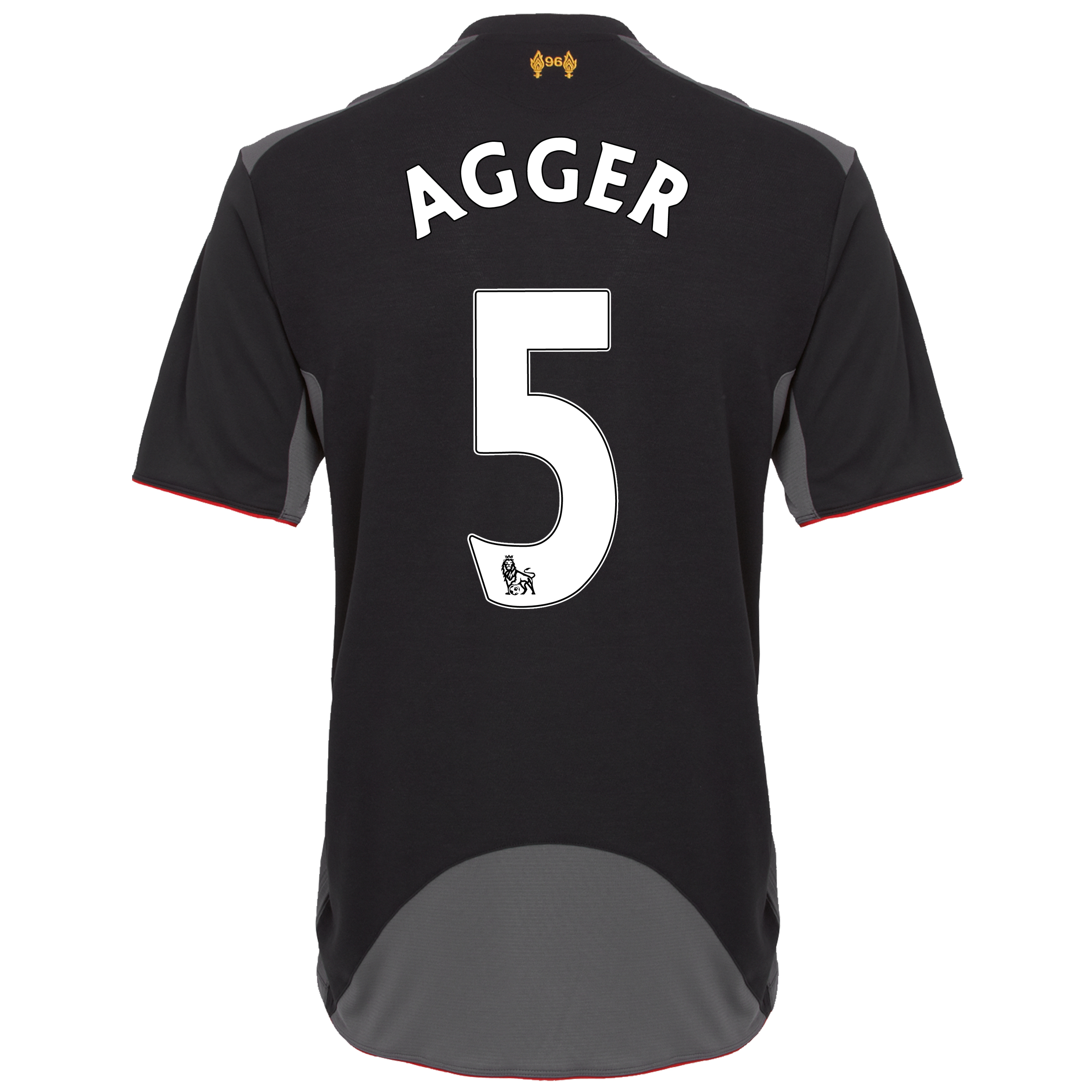 Liverpool Away Shirt 2012/13 - Youths with Agger 5 printing