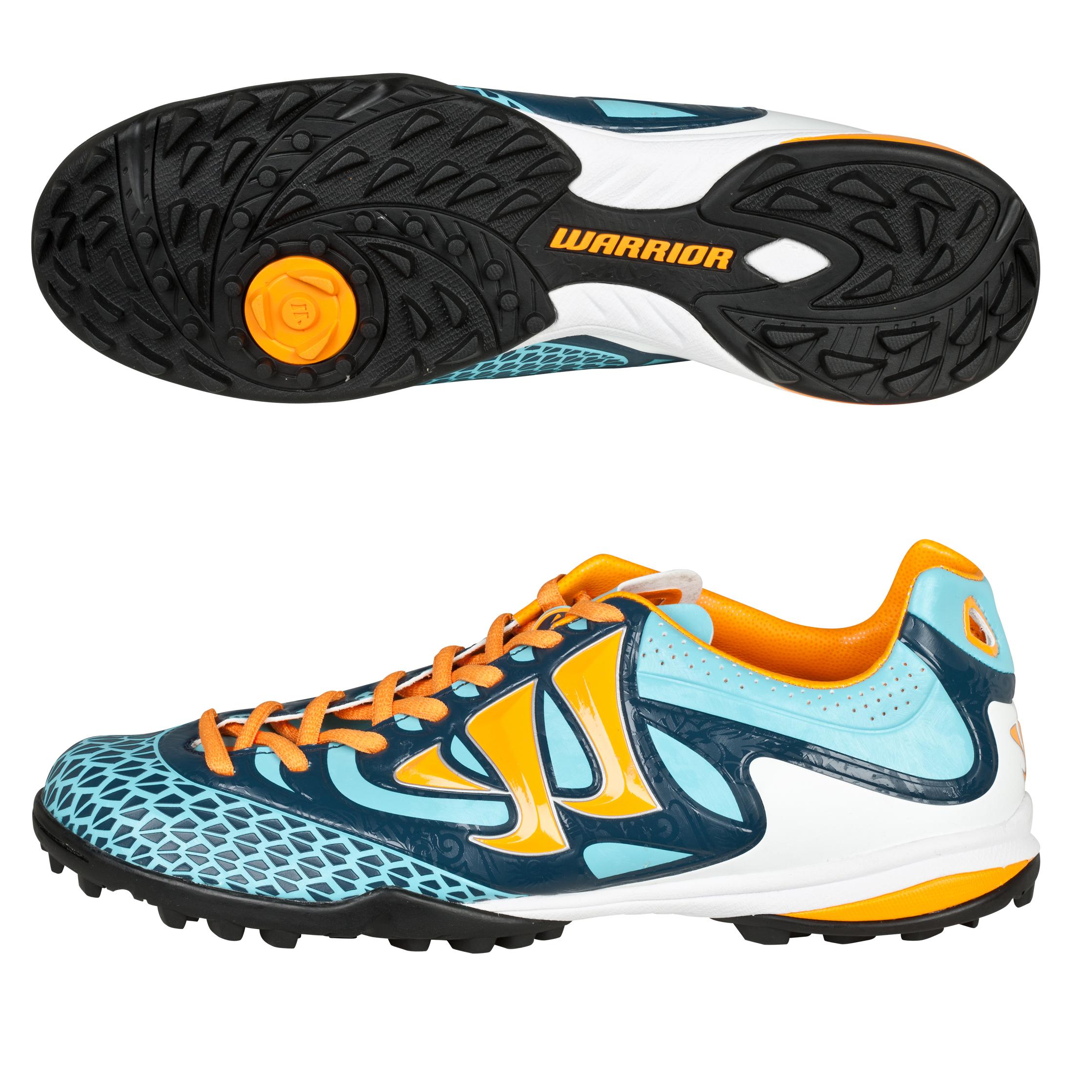 Warrior Sports Skreamer Combat Astroturf Trainers - Blue Radiance/Bright Marigold/Insignia Blue