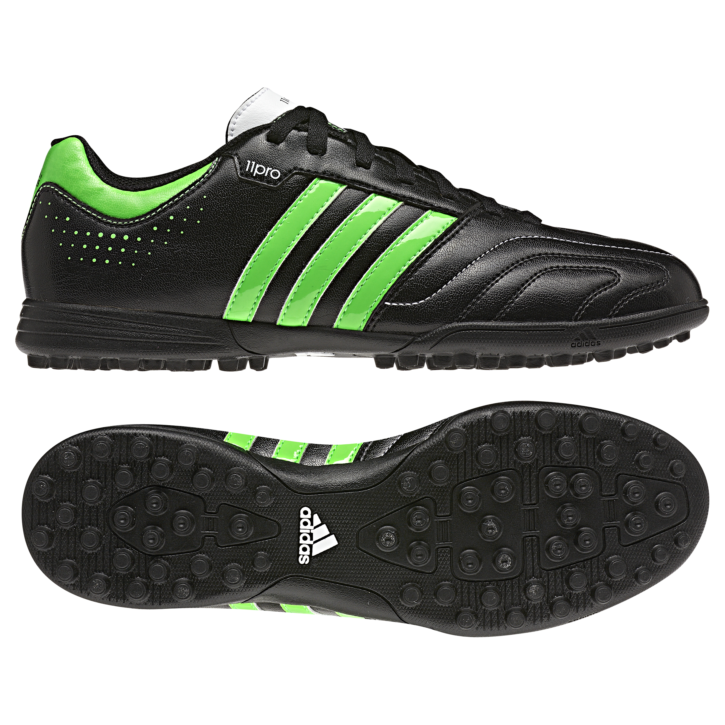adidas AdiPure 11Questra TRX Astroturf Trainers - Black/Green Zest/Running White