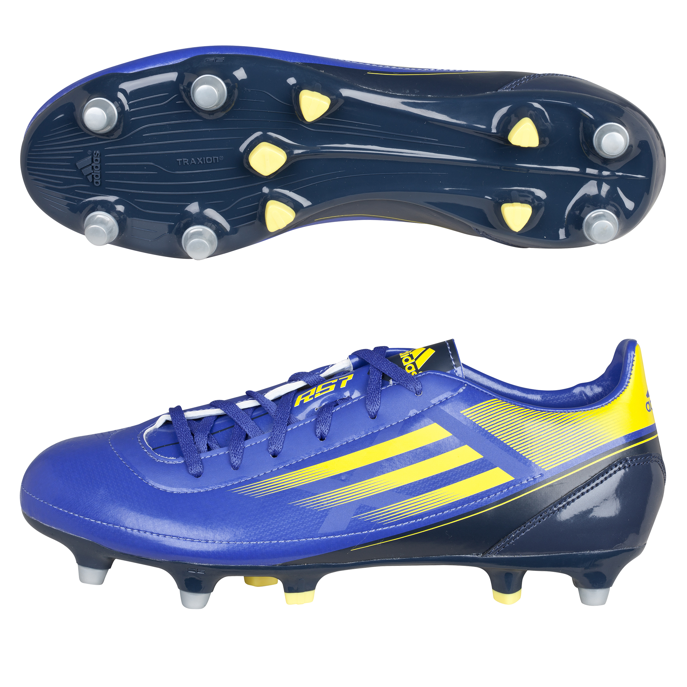 adidas RS7 TRX III Soft Ground Rugby Boots - Blaze Blue Met/Vivid Yellow/Urban Sky