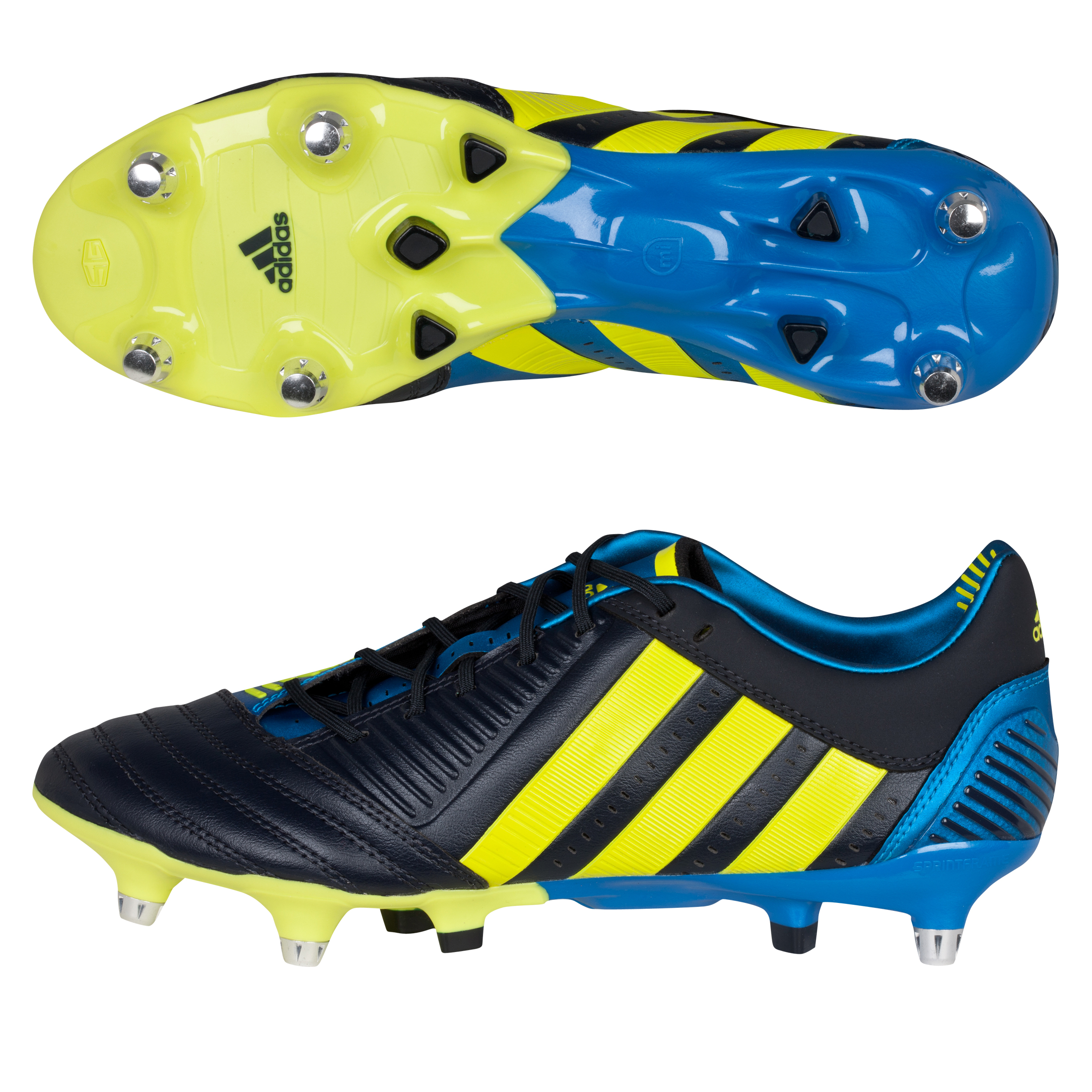 adidas Predator Incurza XTRX Soft Ground Rugby Boots - Punjab/Lab Lime/Bright Blue