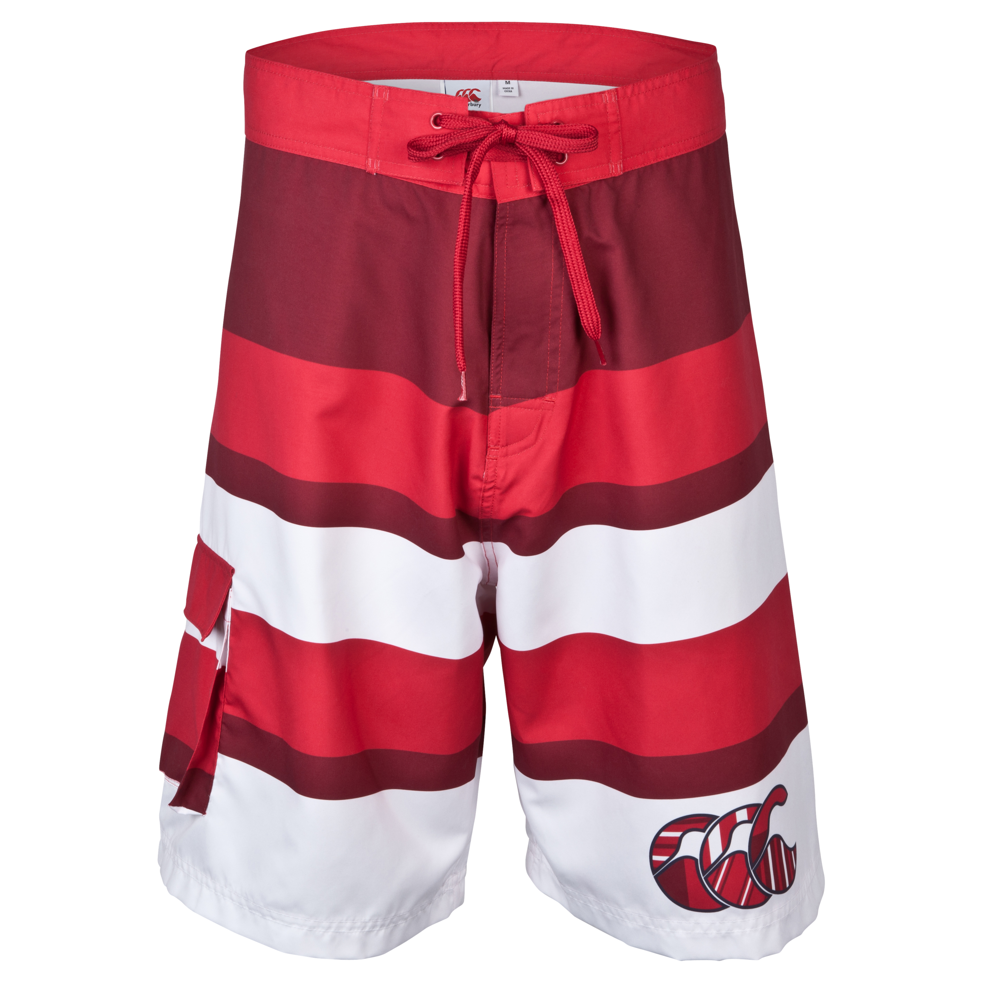 Canterbury Uglies Striped Board Short  - Formula One/Biking Red