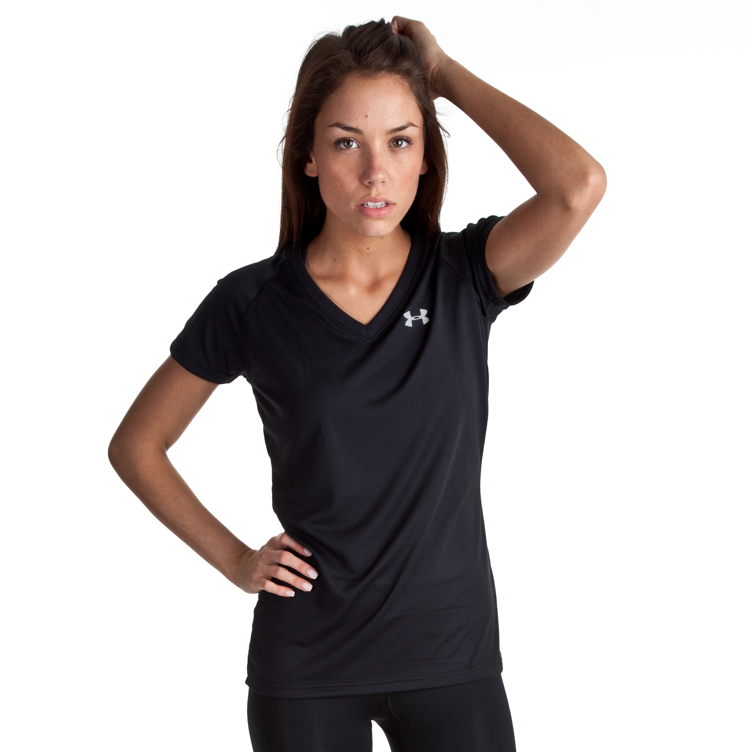 Under Armour Tech SS T - Black/Silver - Womens