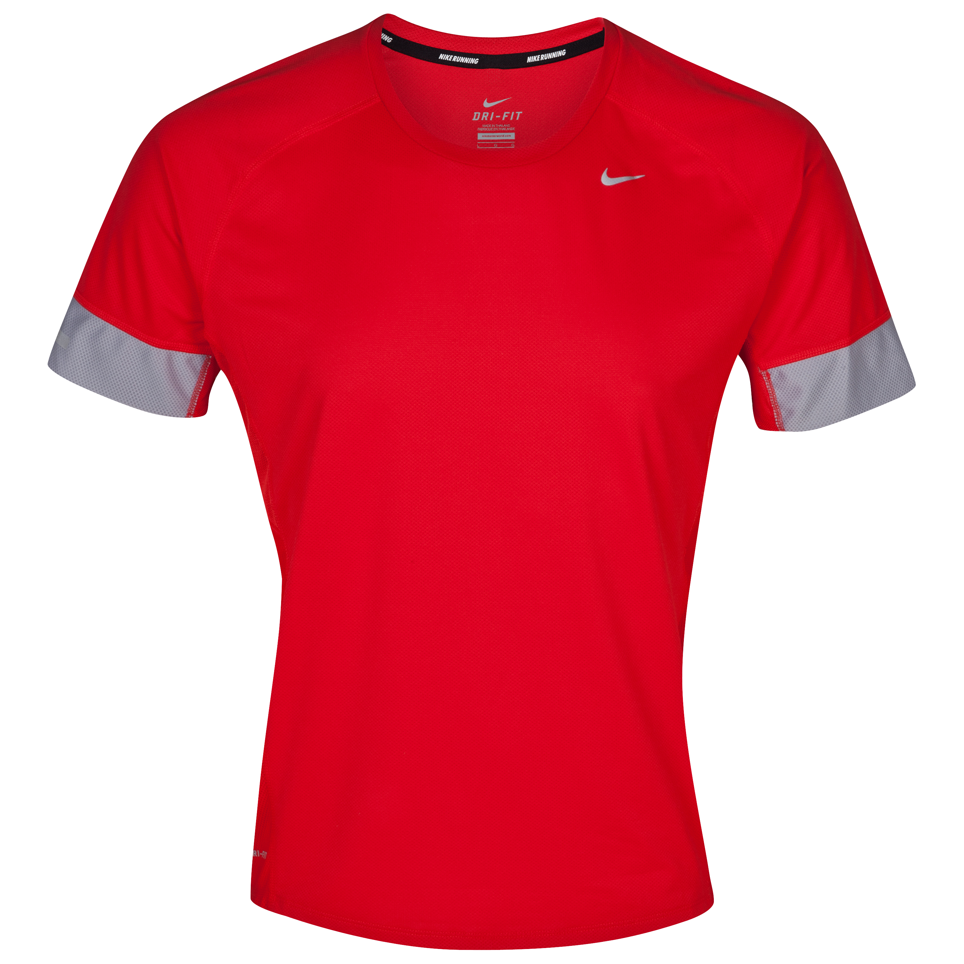 Nike Sphere SS Running T-Shirt - Pimento Red/Stadium Grey