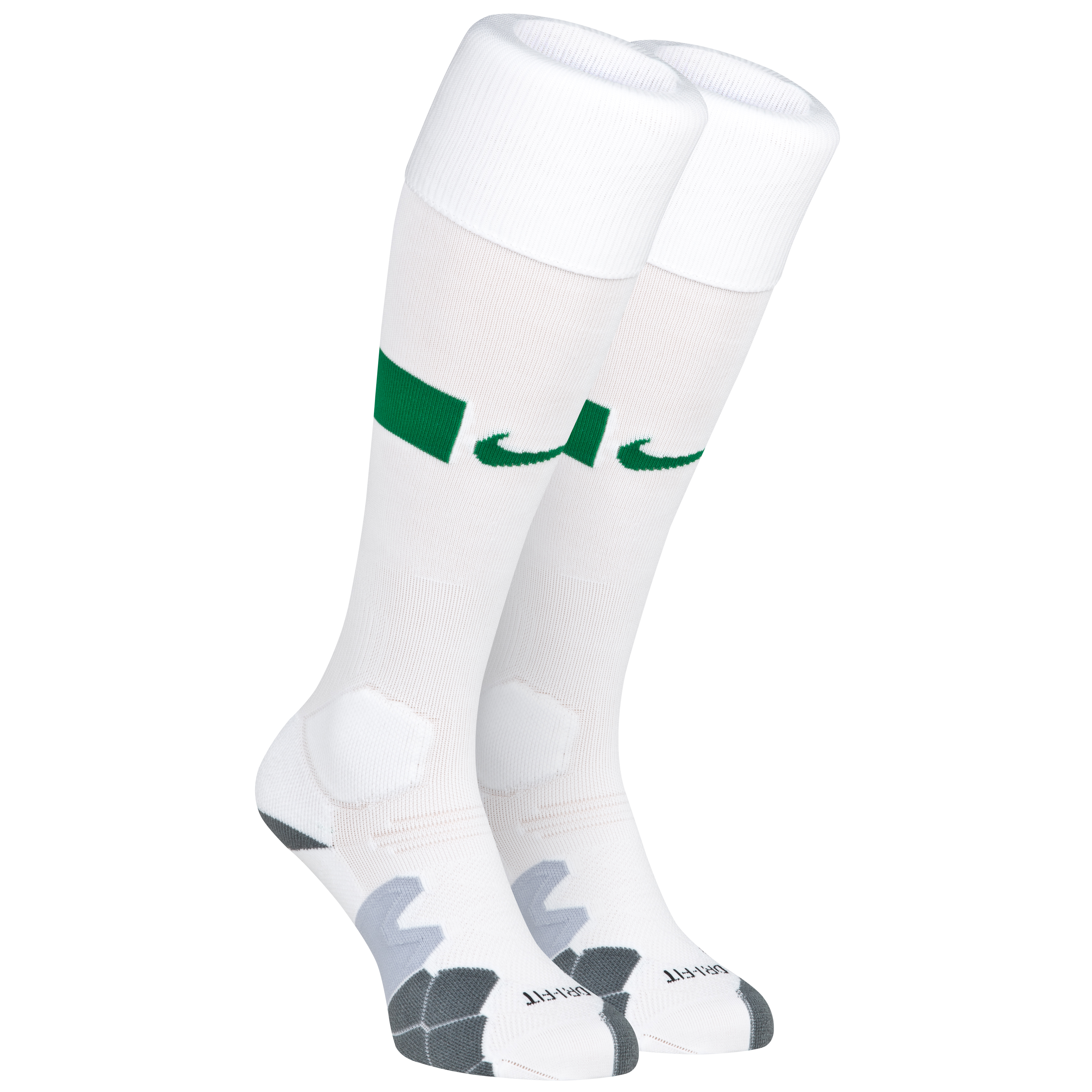 Brazil Home Sock 2013/14 - Football White/Pine Green/Pine Green