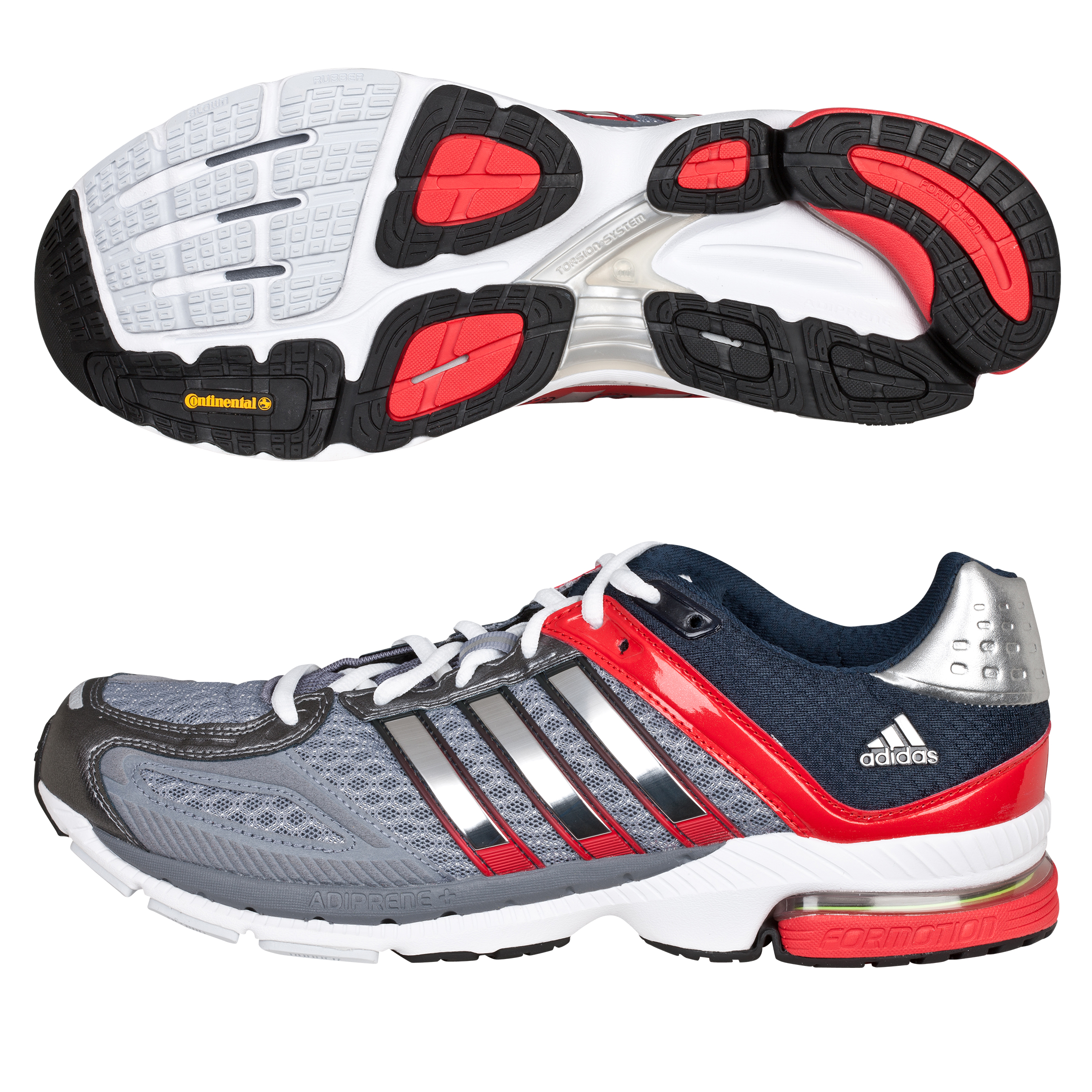 Adidas Snova Seq 5 Running Trainers - Grey/Metallic Silver/Red