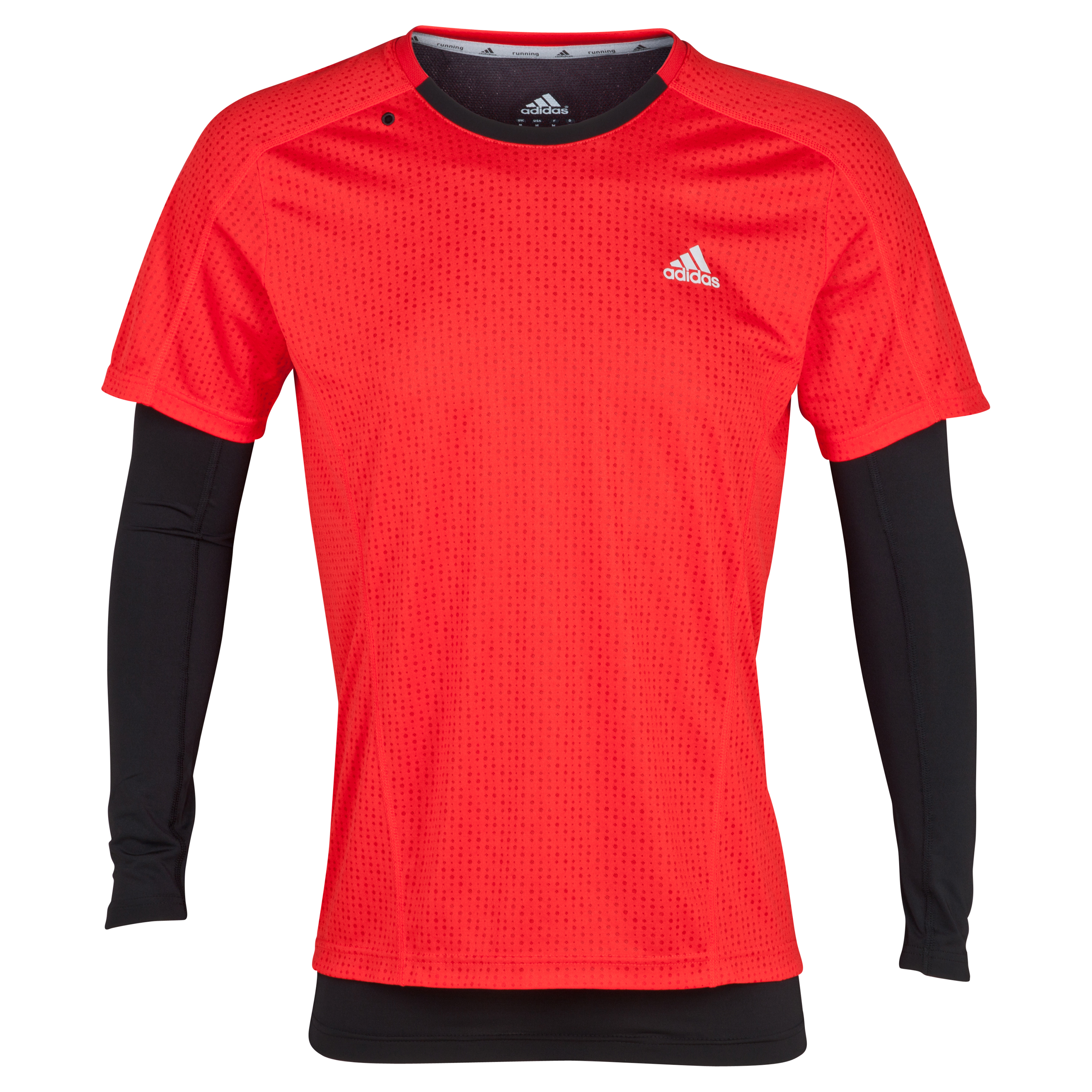 Adidas Supernova 2in1 T-Shirt - Long Sleeve - Vivid Red/Black