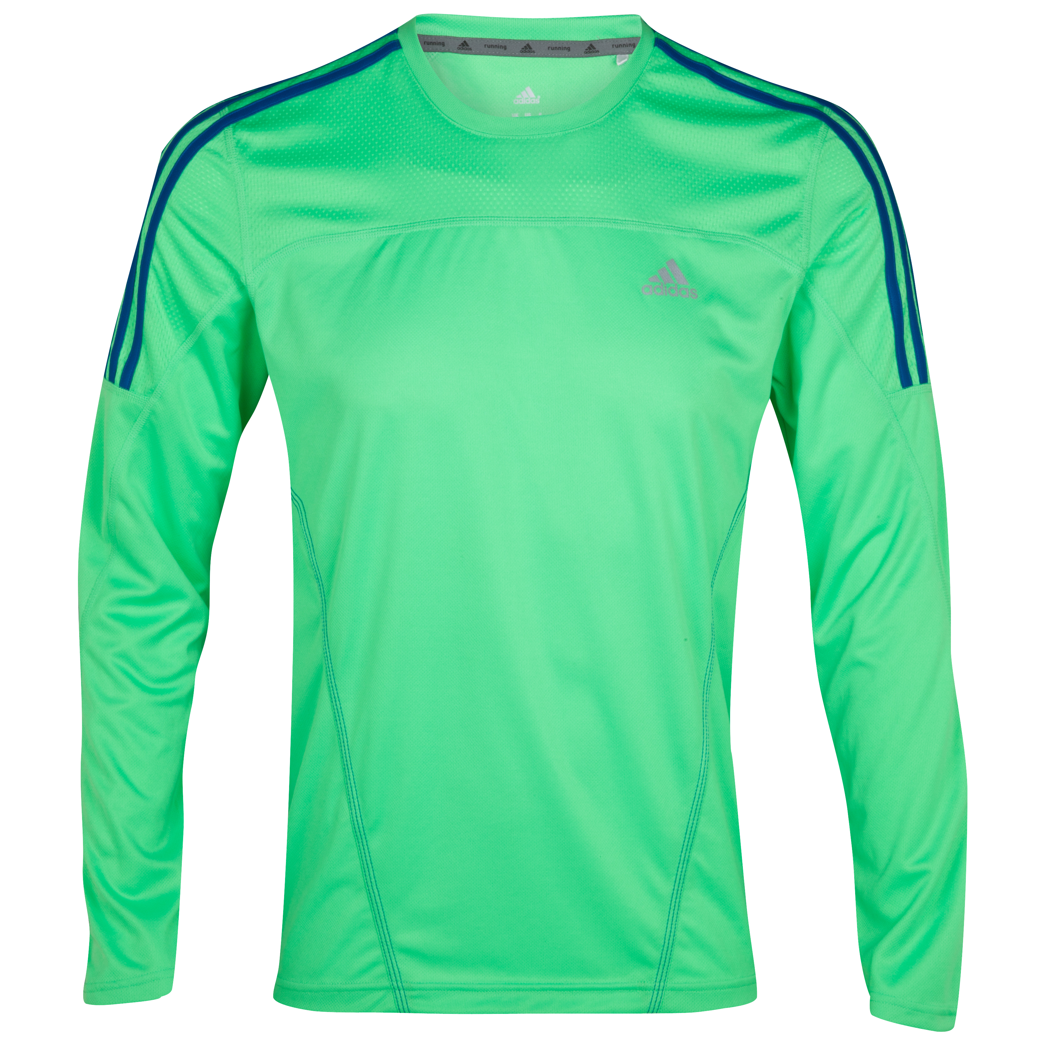 Adidas Response T-Shirt - Long Sleeve - Green Zest/Prime Blue