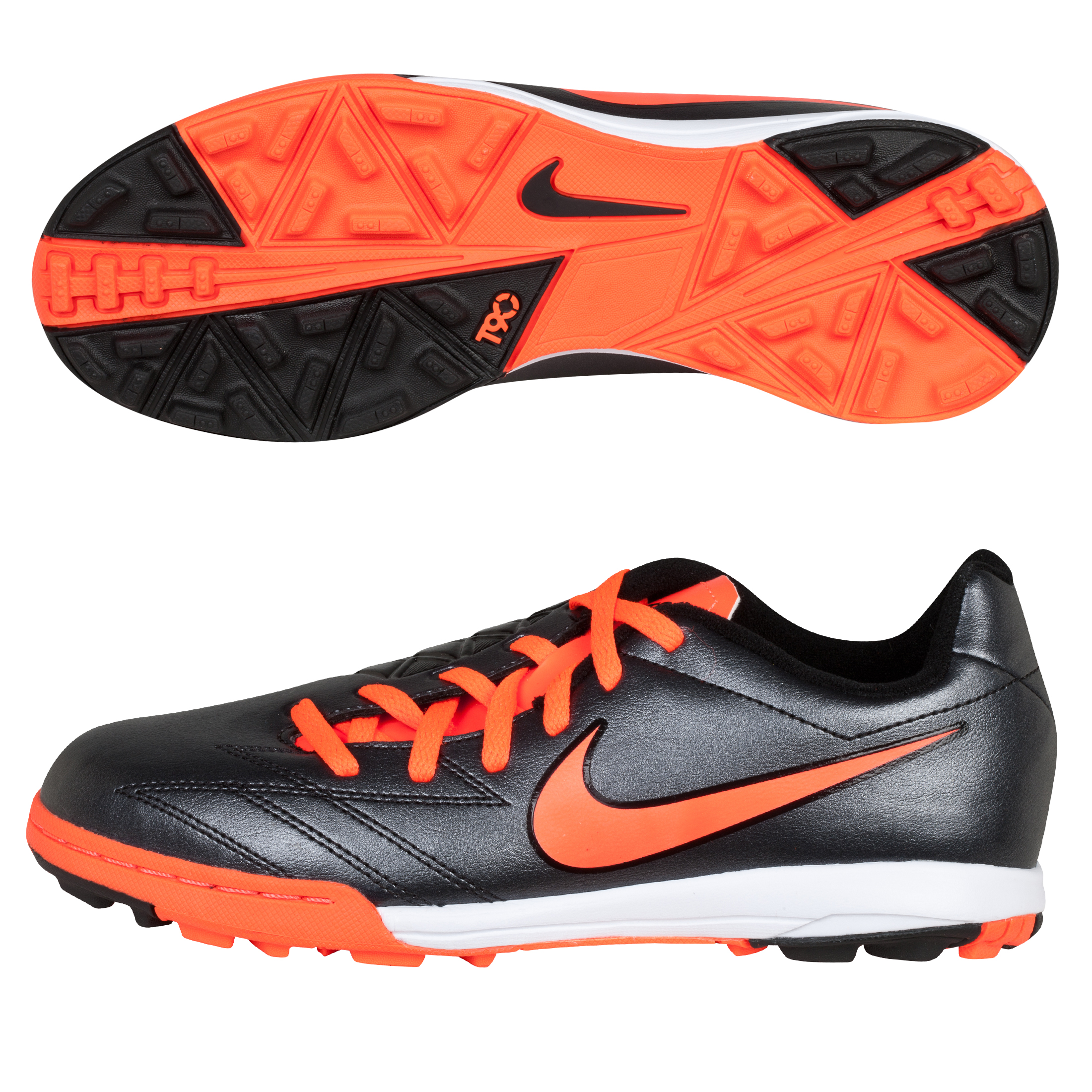 Nike Total90 Shoot IV Astroturf Trainers - Kids  - Black/Total Crimson