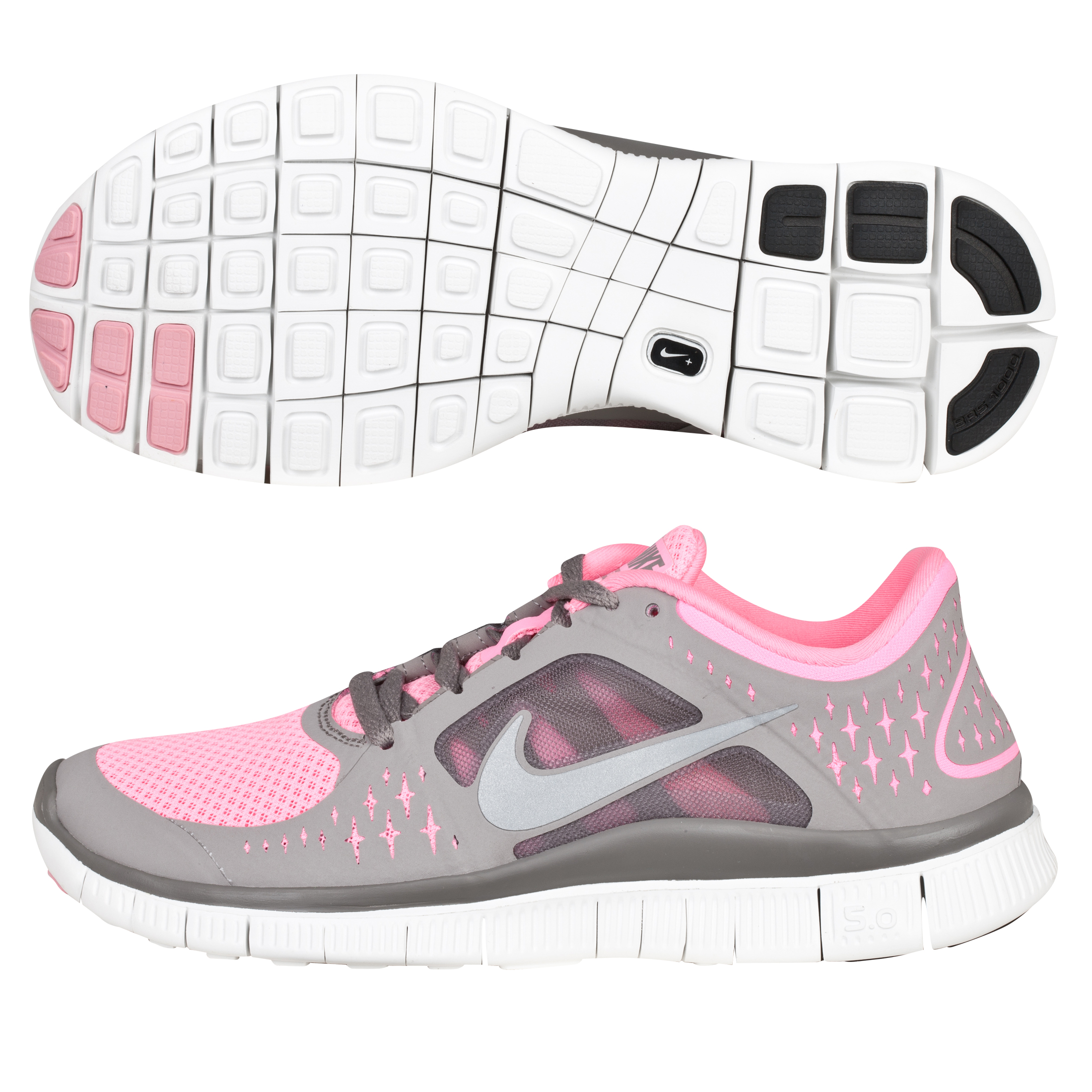 Nike Free Run +3 Barefoot Trainer - Polarized Pink/Sport Grey - Womens
