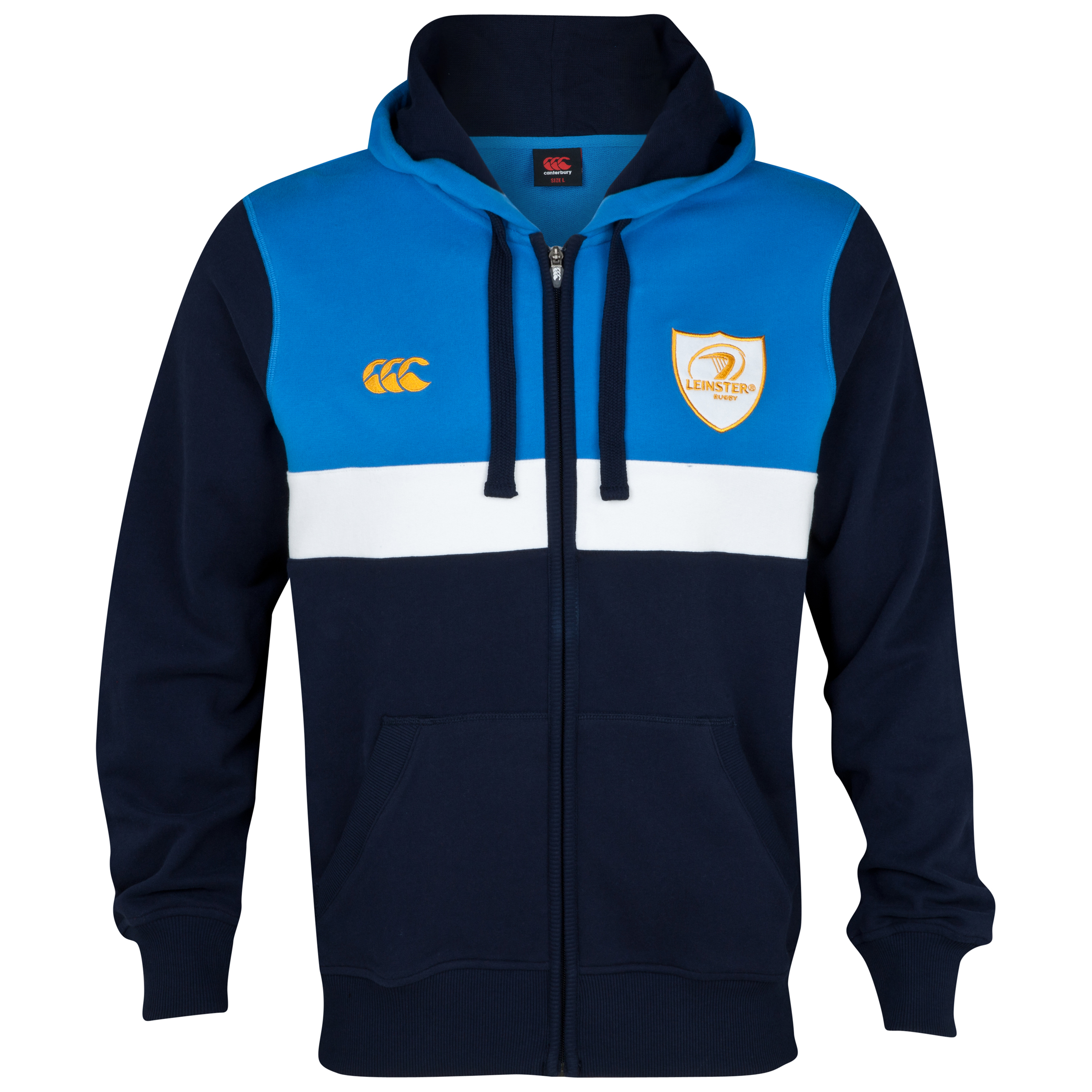 Leinster Full Zip Hooded Sweatshirt - Navy/French Blue