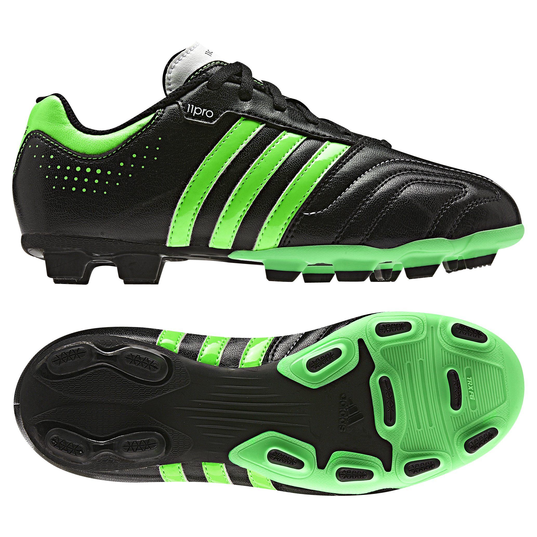 AdiPure 11Questra TRX FG Black/Green Zest/Running White  Kids