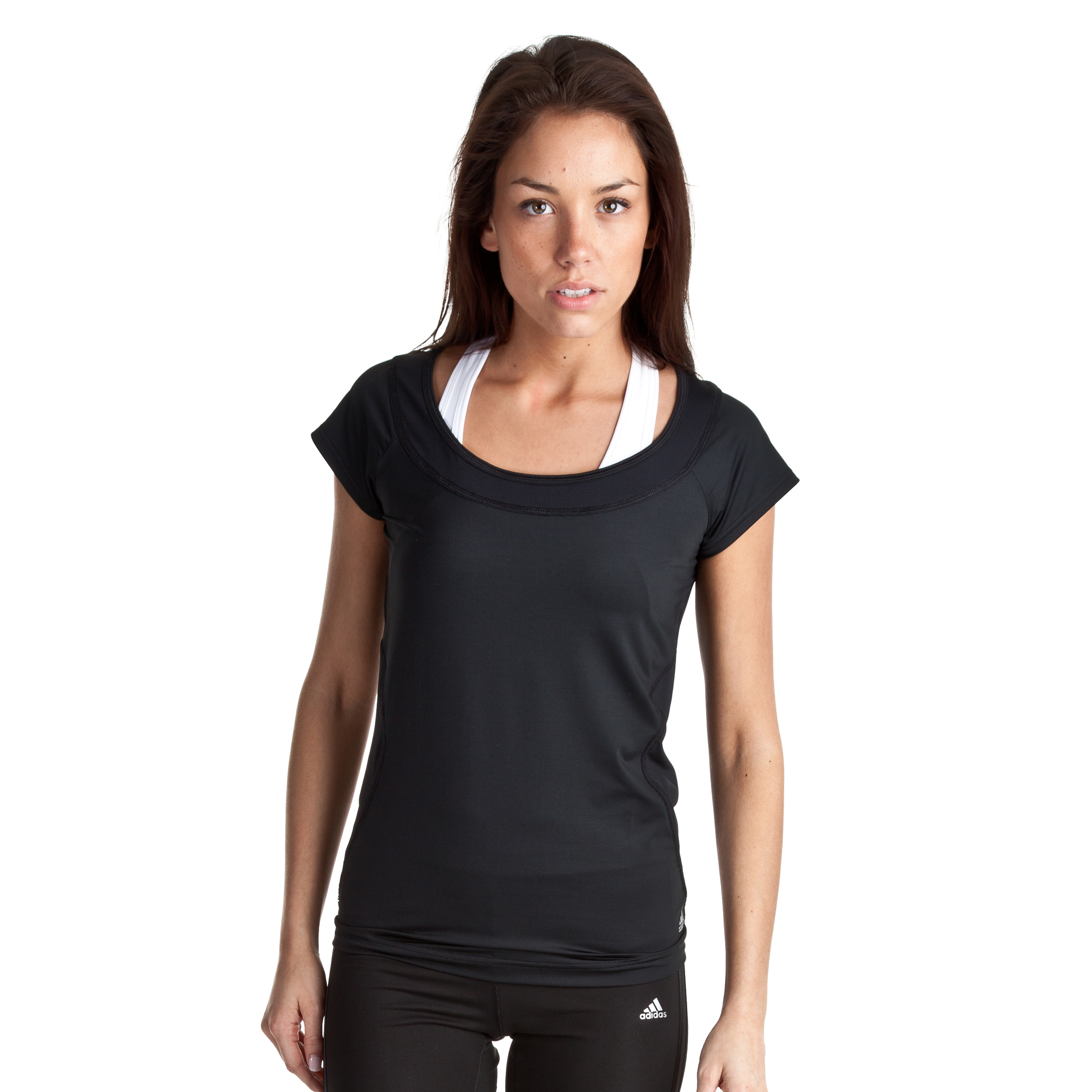 Adidas Studio Power Core Tee - Black - Womens