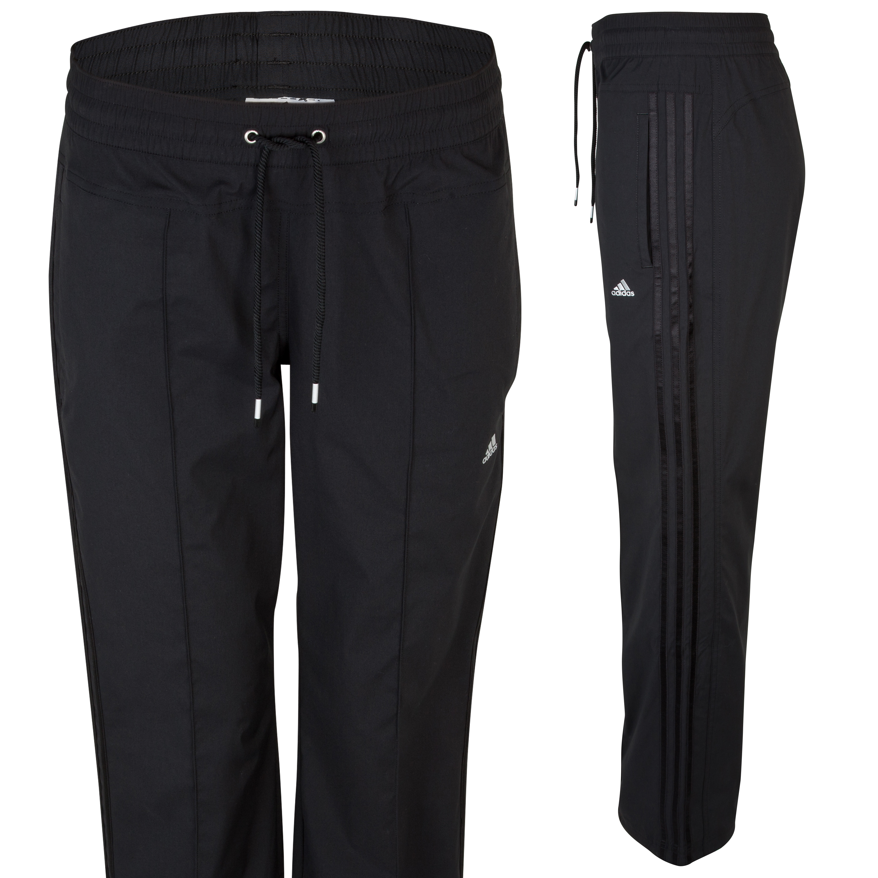 Adidas Climacool Woven Straight Pant - Black/Black/Matte Silver - Womens