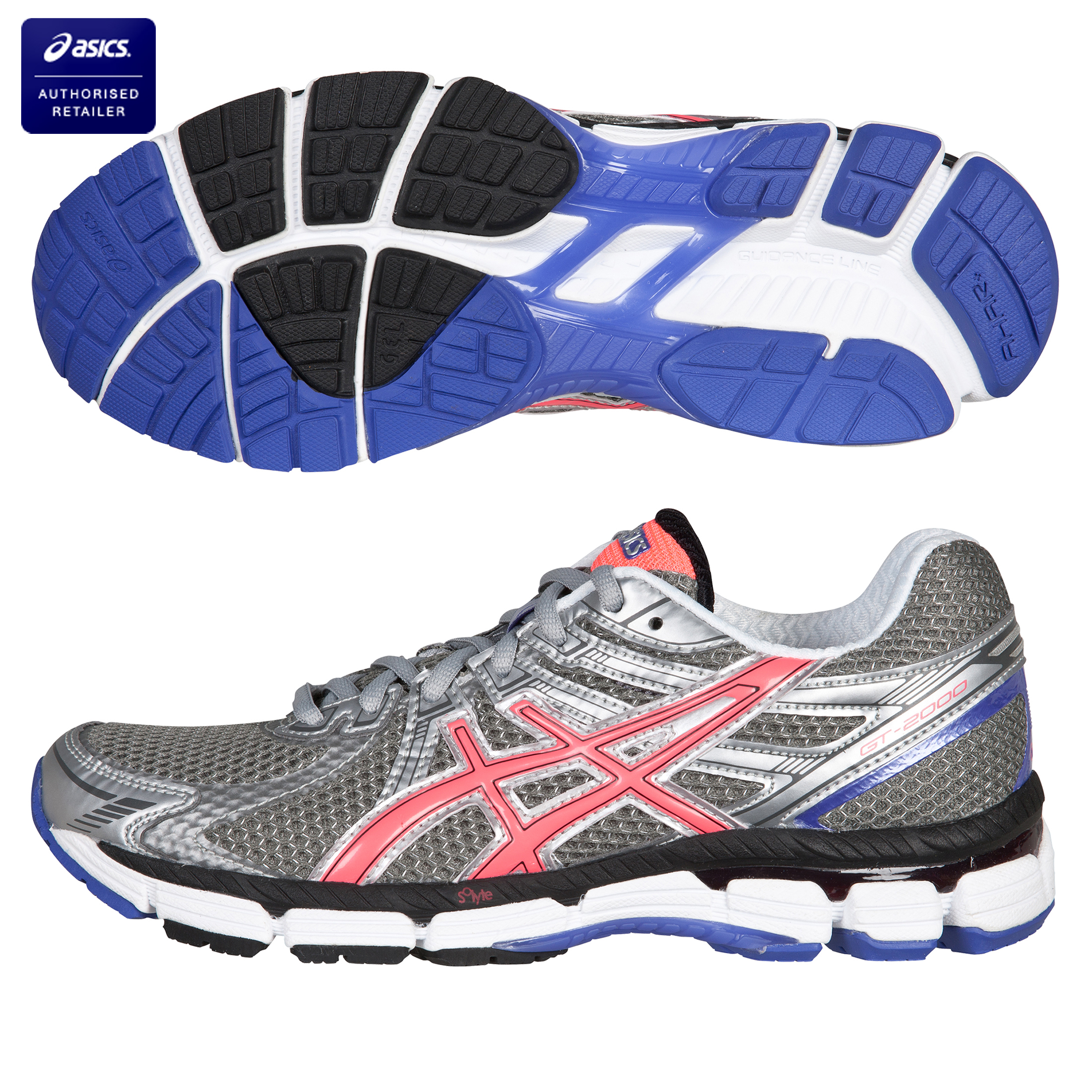 Asics Gt 2000 Trainer - Silver/Diva Pink/Purple - Womens