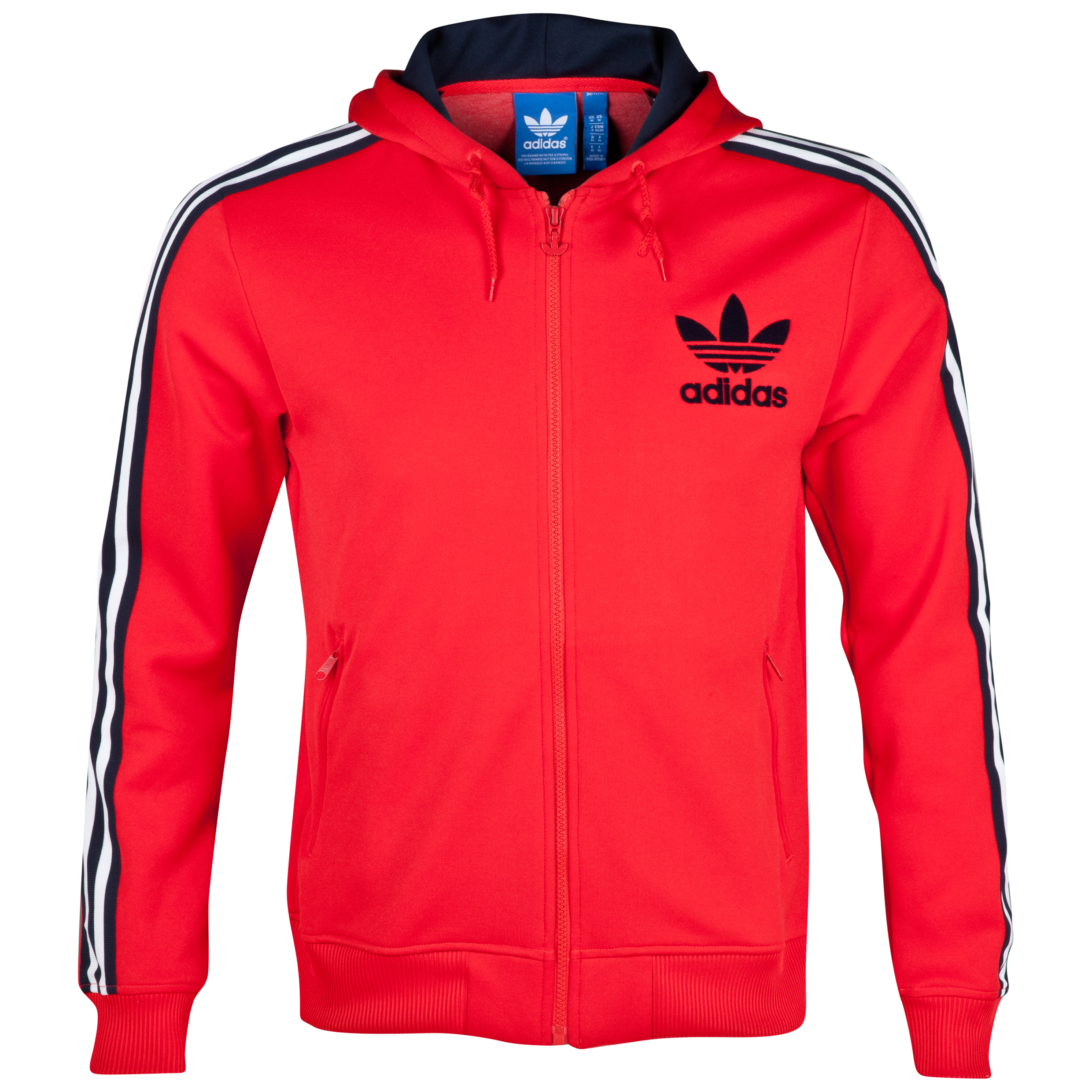 Originals Hooded Flock Track Top - Vivid Red/Legend Ink