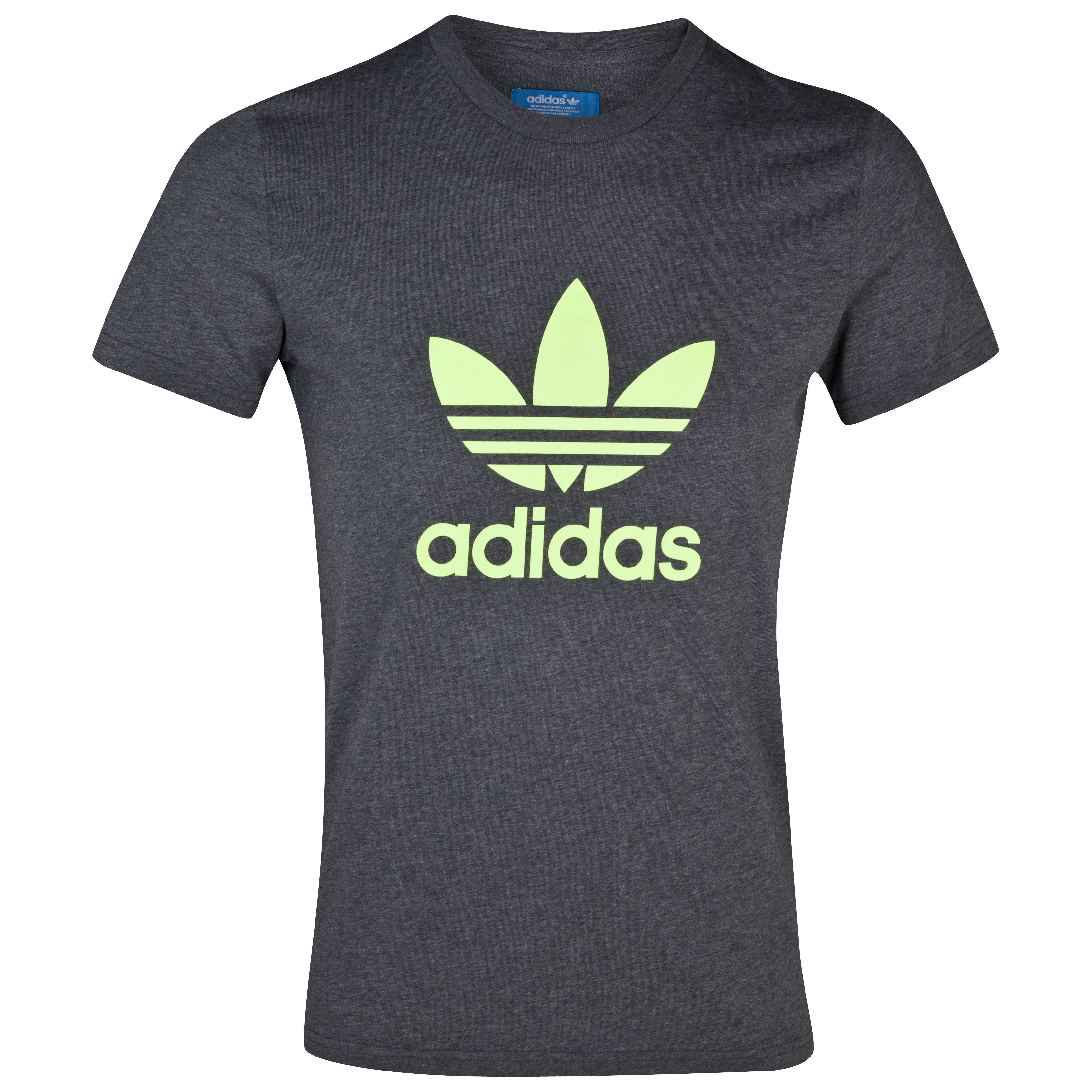Originals Trefoil Tee - Dark Grey Heather/Electricity