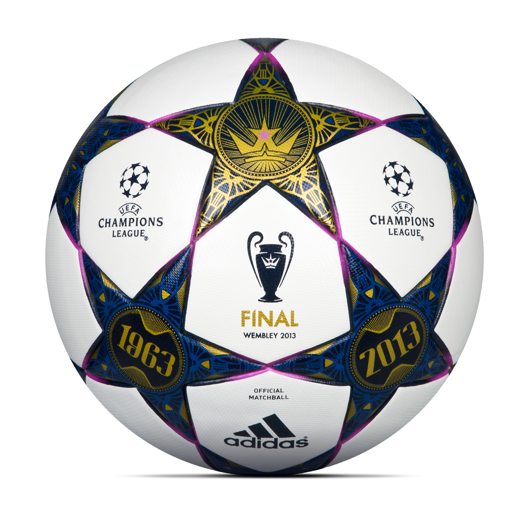 adidas UCL Final Wembley Official Match Ball - White/Pantone/Vivid Pink