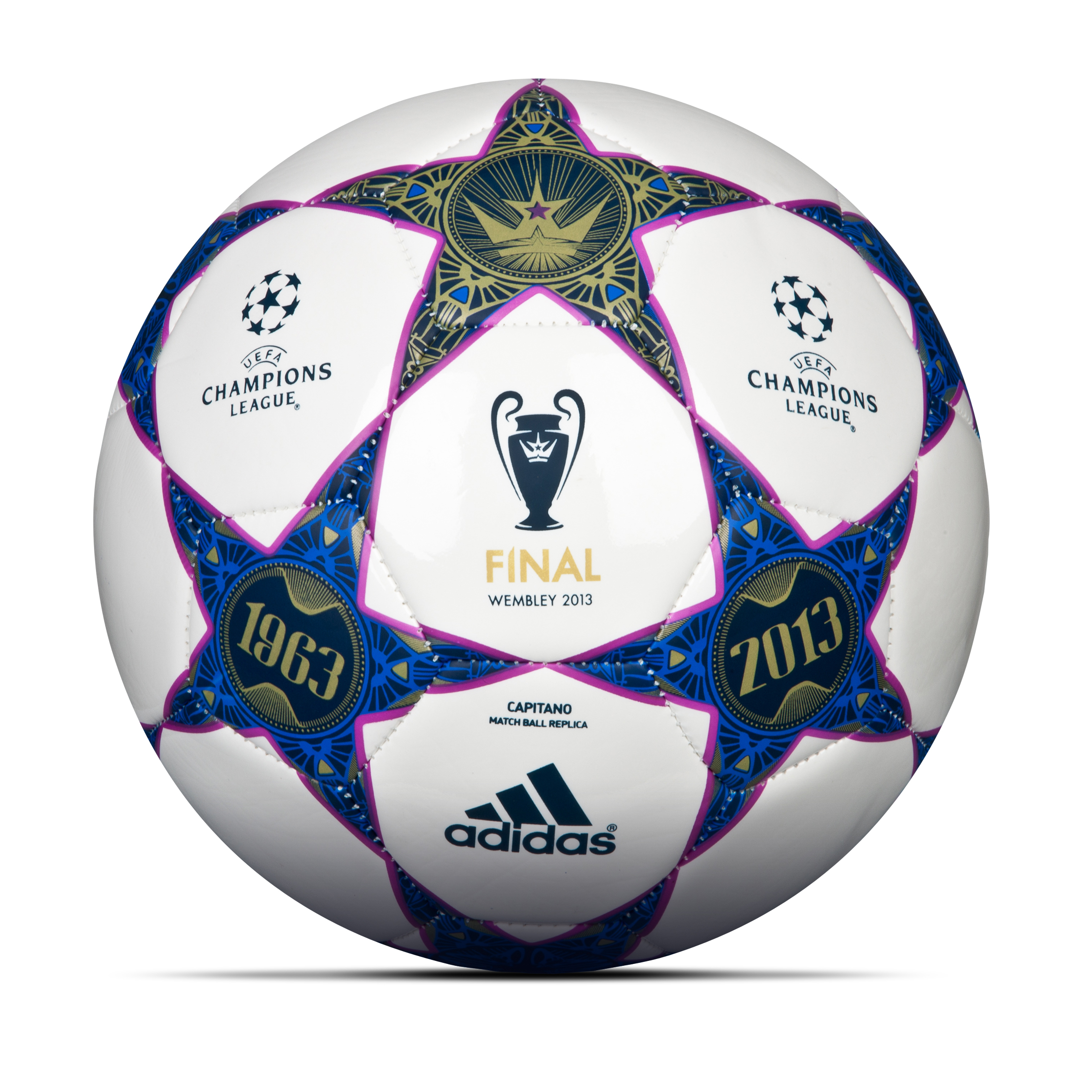 adidas UCL Final Wembley Capitano Football - White/Pantone/Vivid Pink