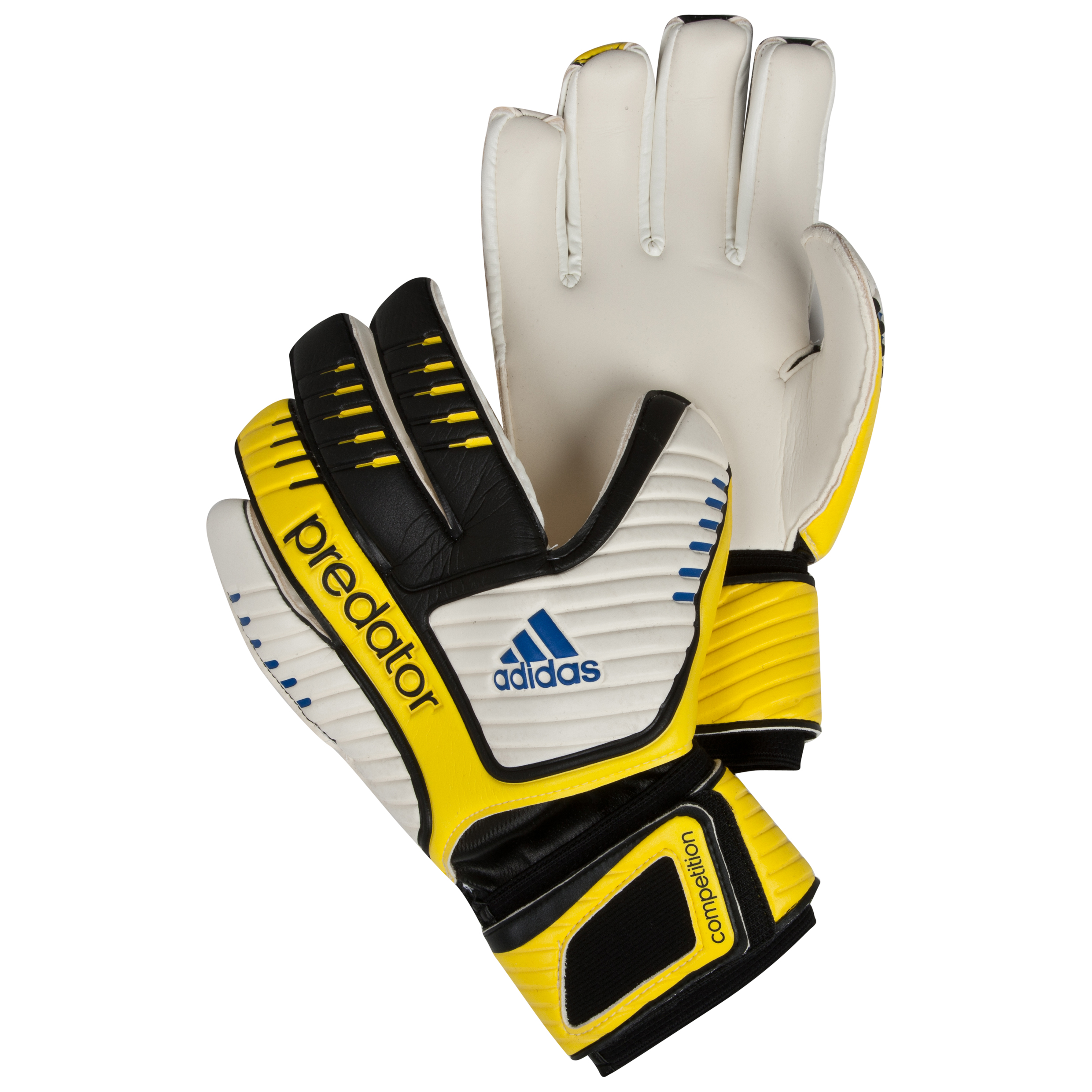 adidas Pred Comp Goalkeeper Gloves - Black/White/Vivid Yellow/Prime Blue