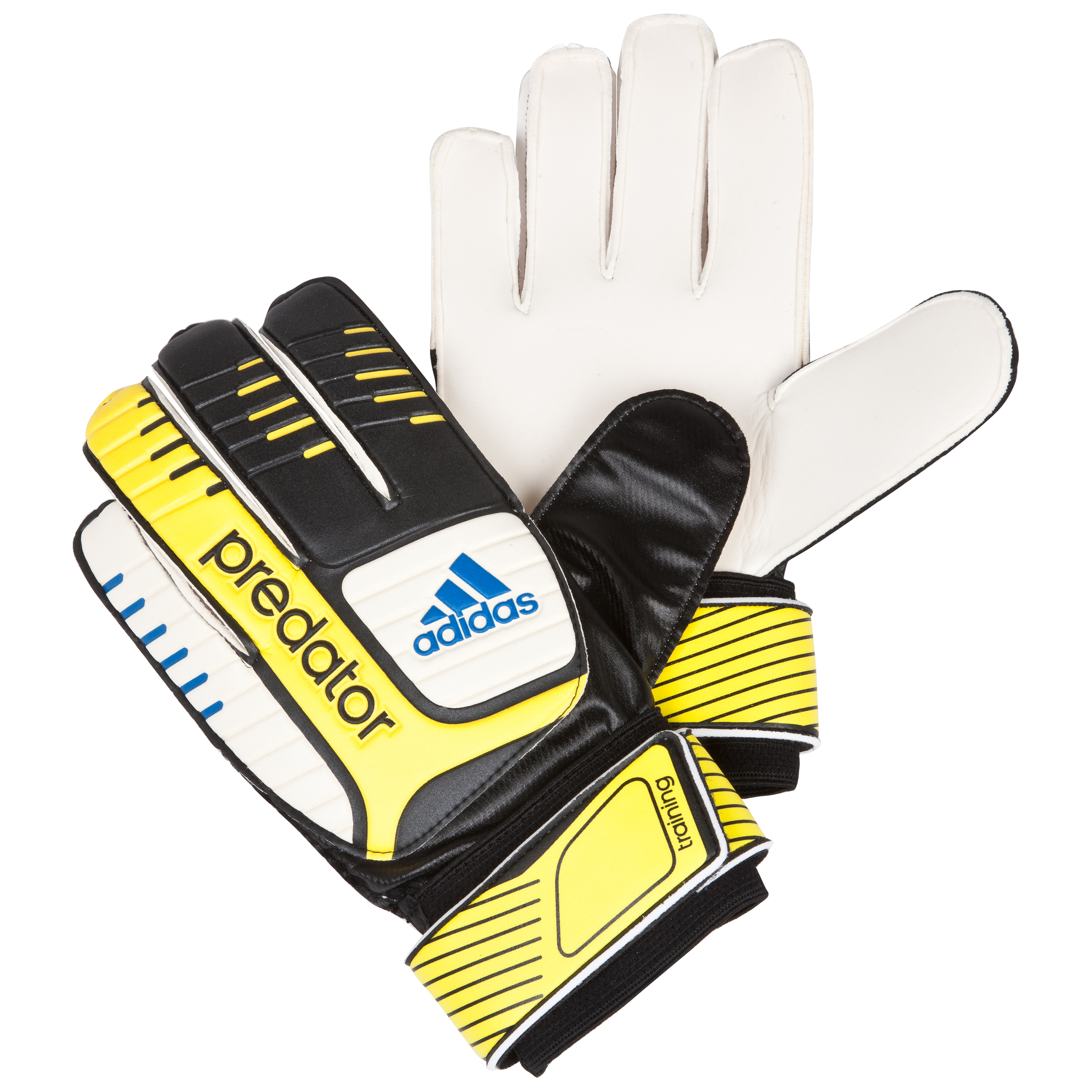 adidas Pred Training Goalkeeper Gloves - Black/White/Vivid Yellow/Prime Blue
