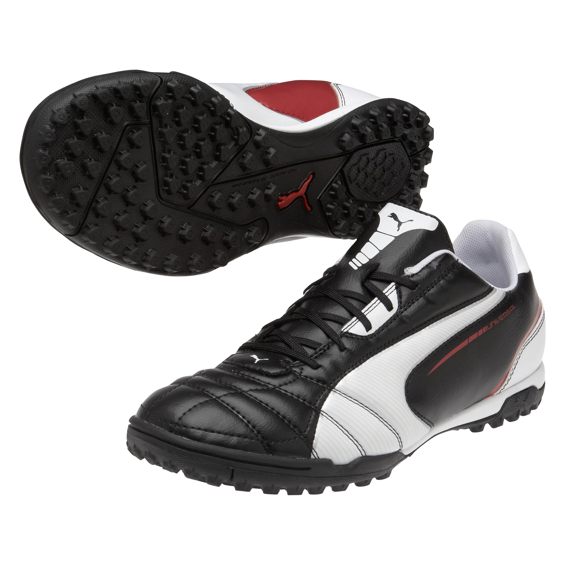 Puma Universal Astroturf Trainers - Black/White/Ribbon Red
