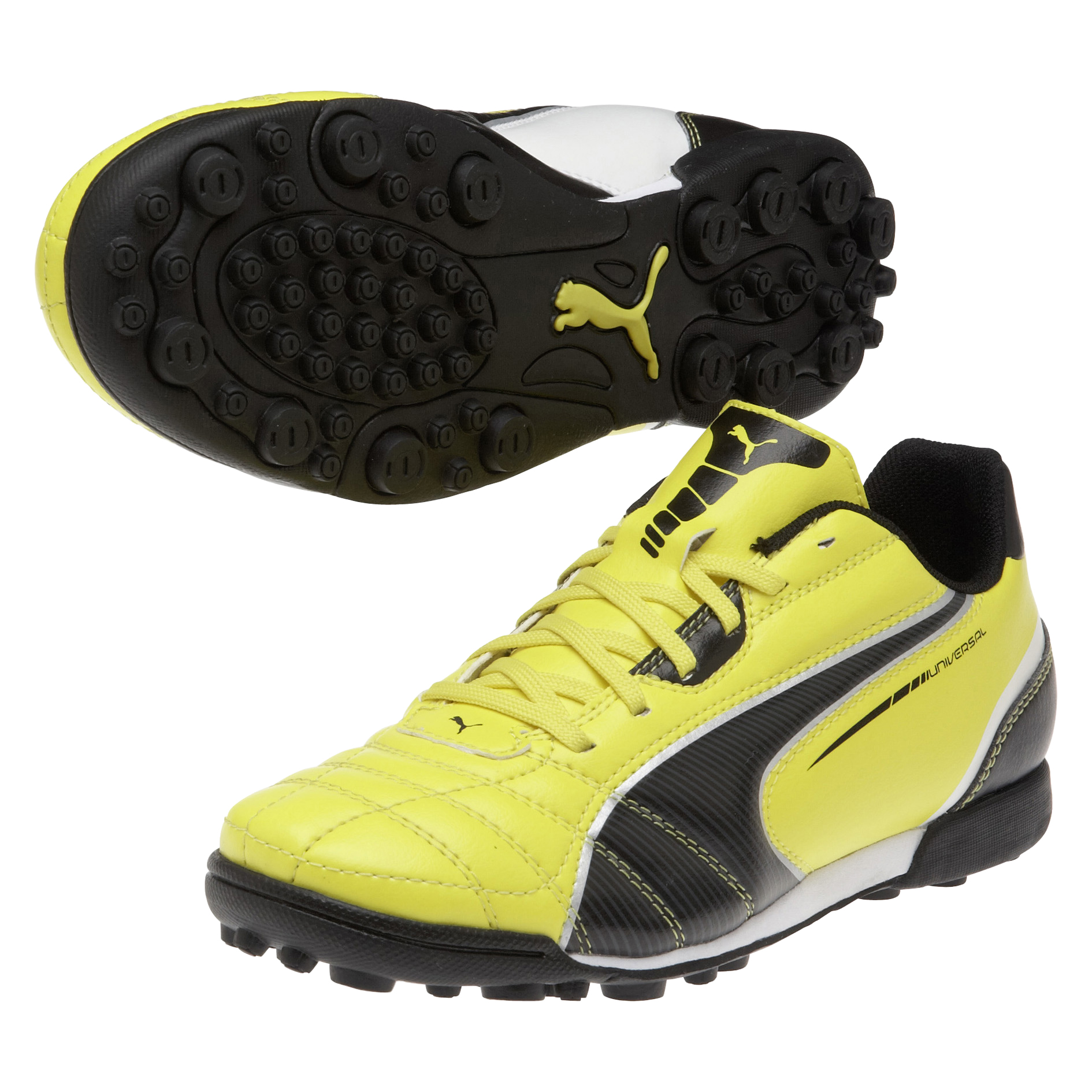 Puma Universal Astroturf Trainers - Blazing Yellow/Black/White - Kids