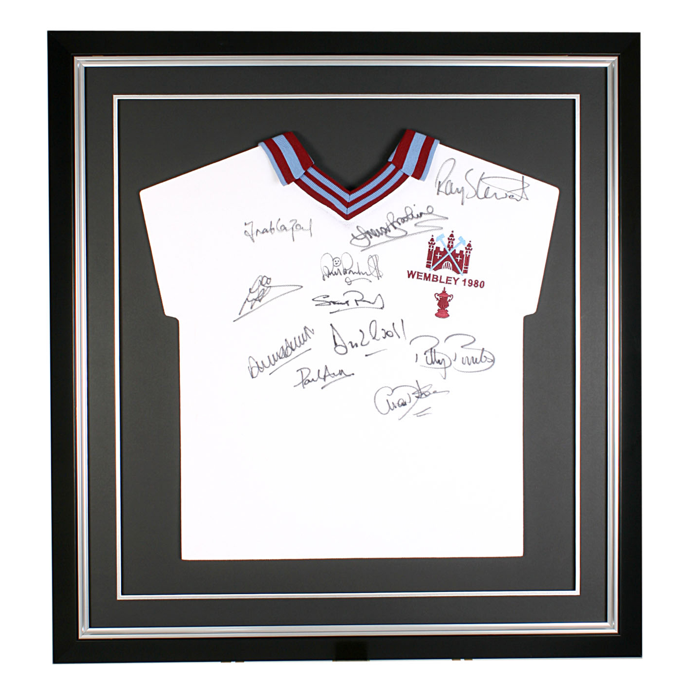 Signed 1980 FA Cup West Ham United Shirt - 29 x 27 Inch