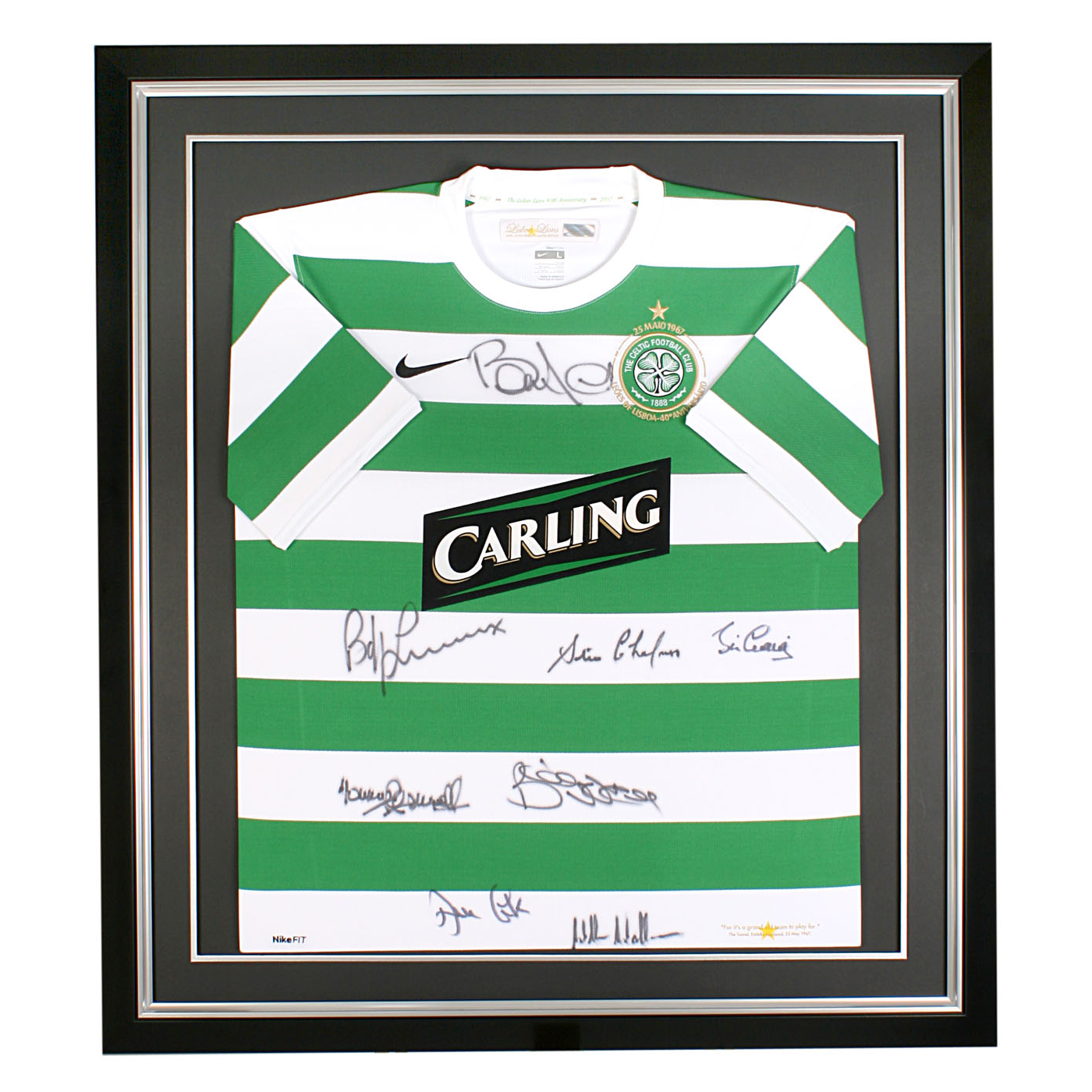 Signed Celtic Lisbon Home Shirt - Long - 33 x 29 Inch
