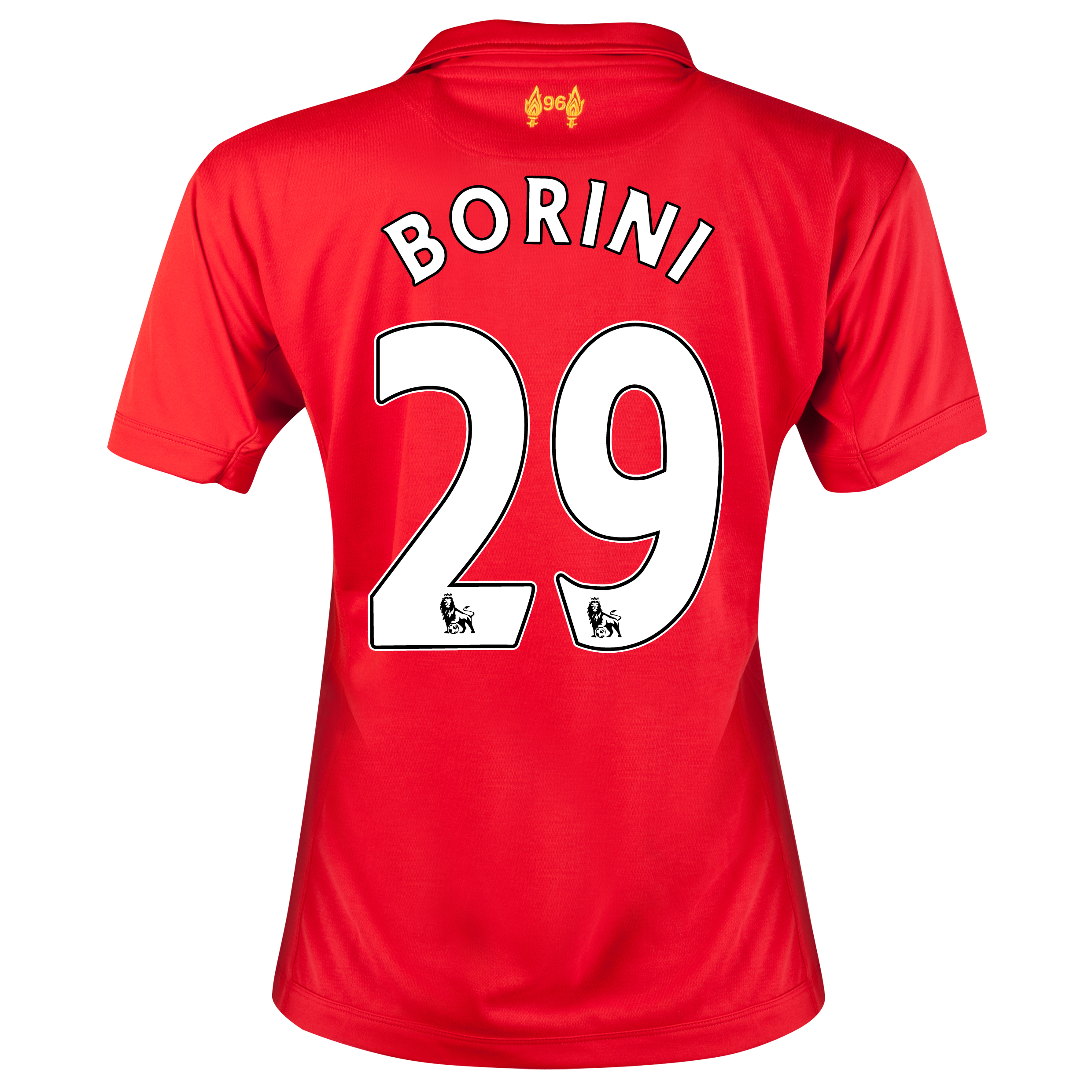 Liverpool Home Shirt 2012/13 - Womens with Borini 29 printing