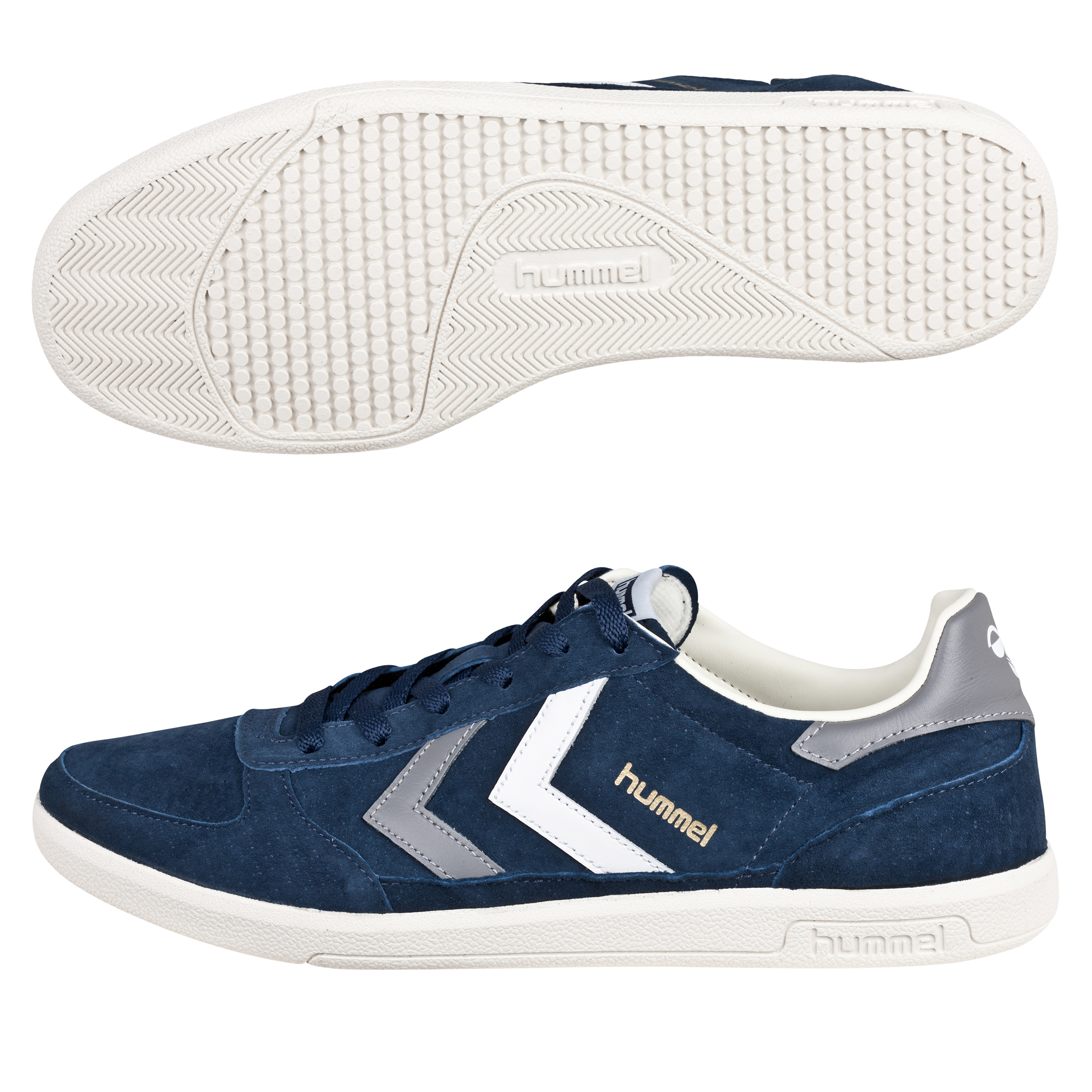 Hummel Victory Low Trainers - Dress Blue/Frost Grey/White