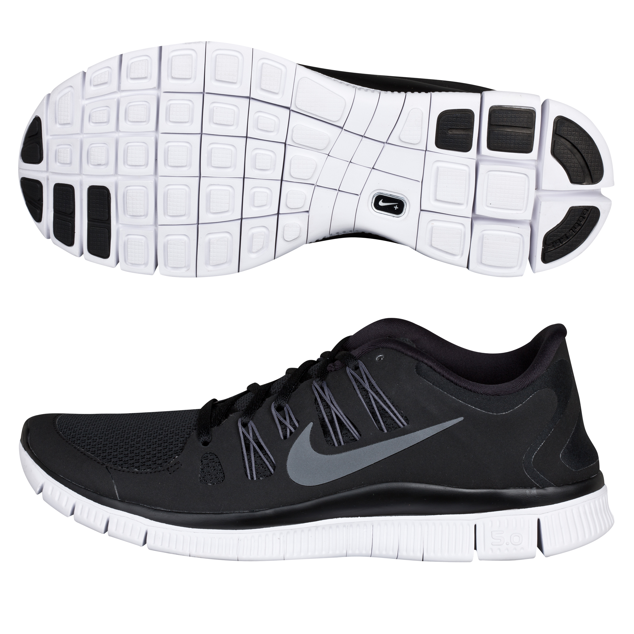 Nike Free 5.0+ Trainer - Black/Met Dark Grey/White