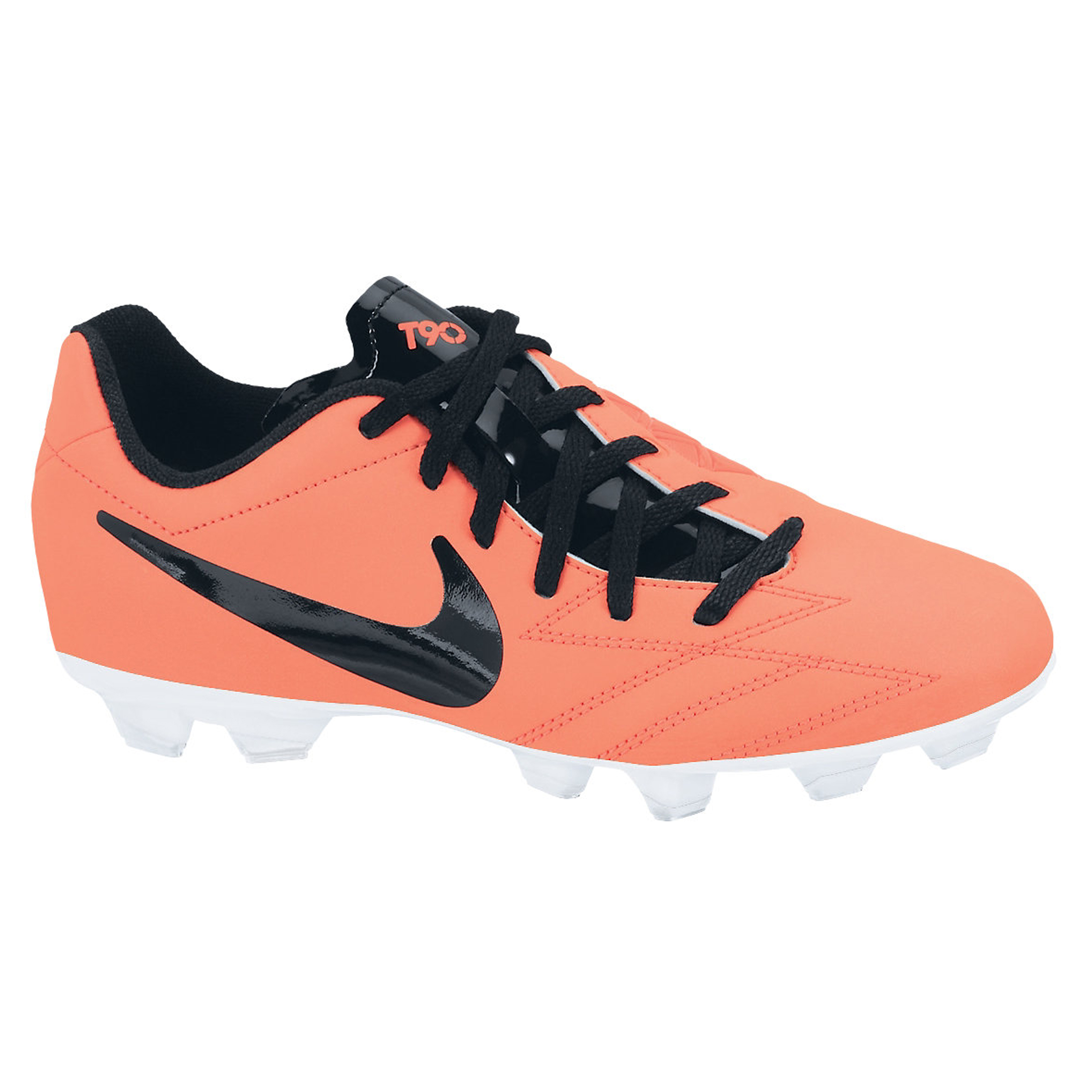 Nike Total90 Shoot IV Firm Ground Football Boots - Bright Mango/Black/Total Crimson/White - Kids