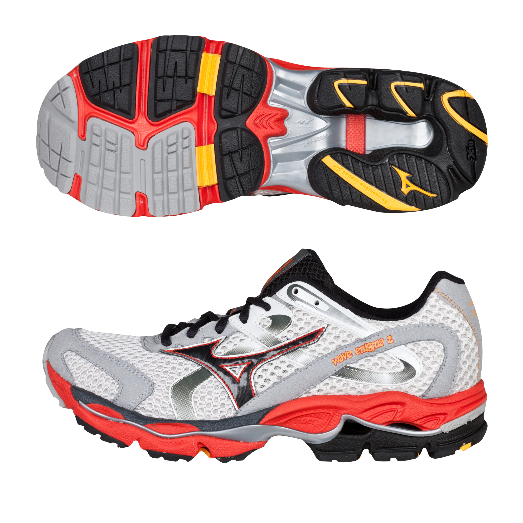 Mizuno Wave Enigma 2 Trainer - White/Anthracite/Orange