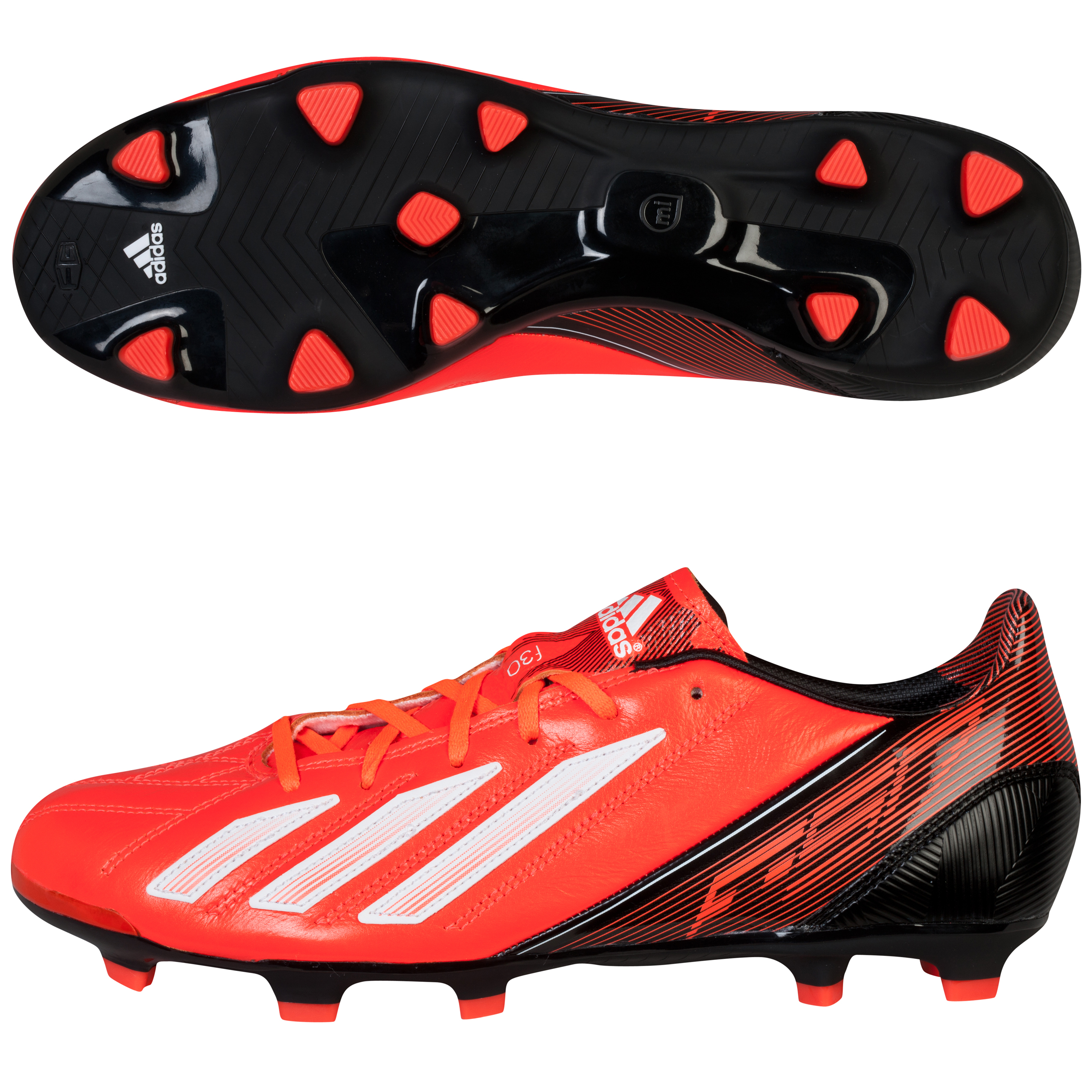 Adidas F30 TRX Leather Firm Ground Football Boots Red