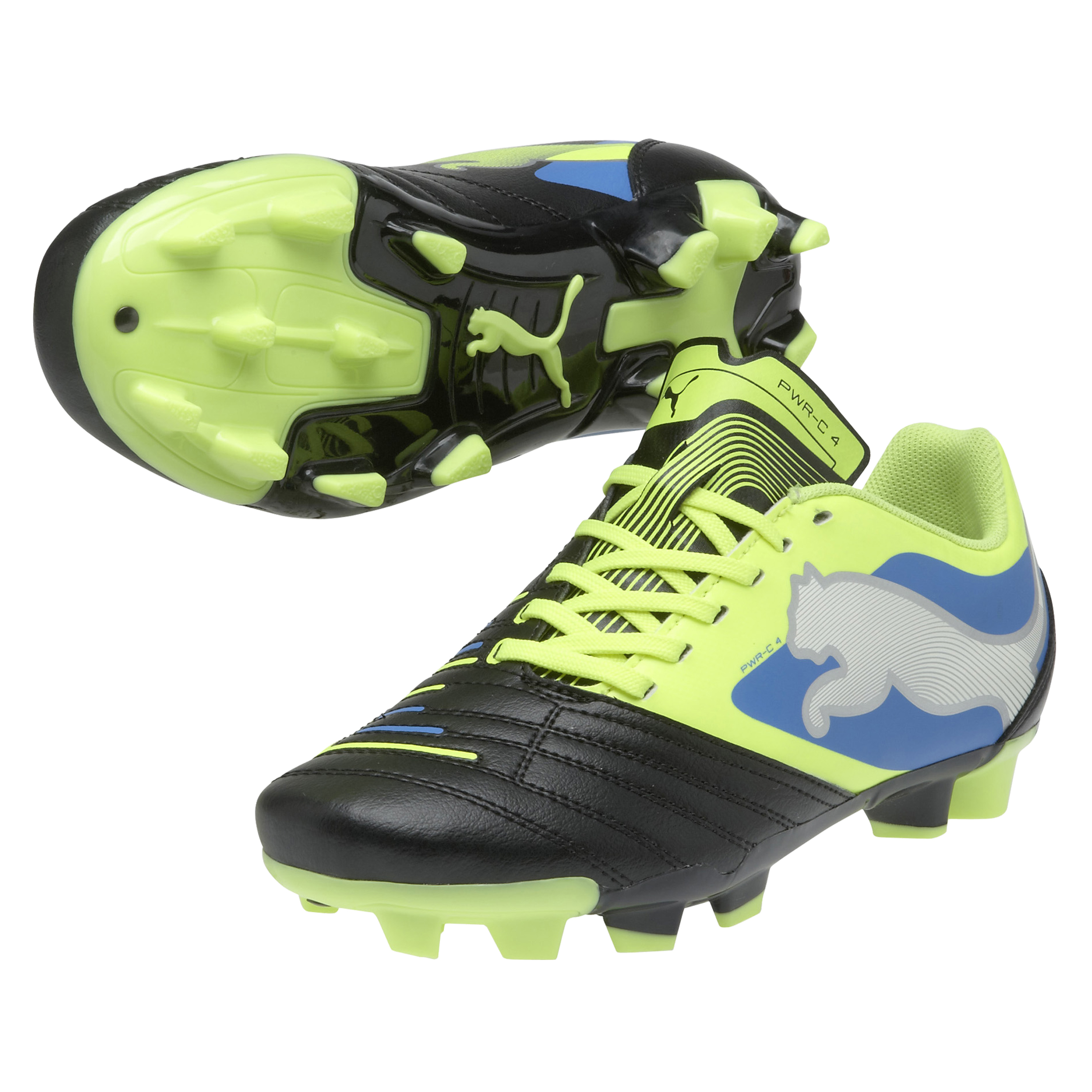 Puma PowerCat 4 Firm Ground Football Boots - Kids Black