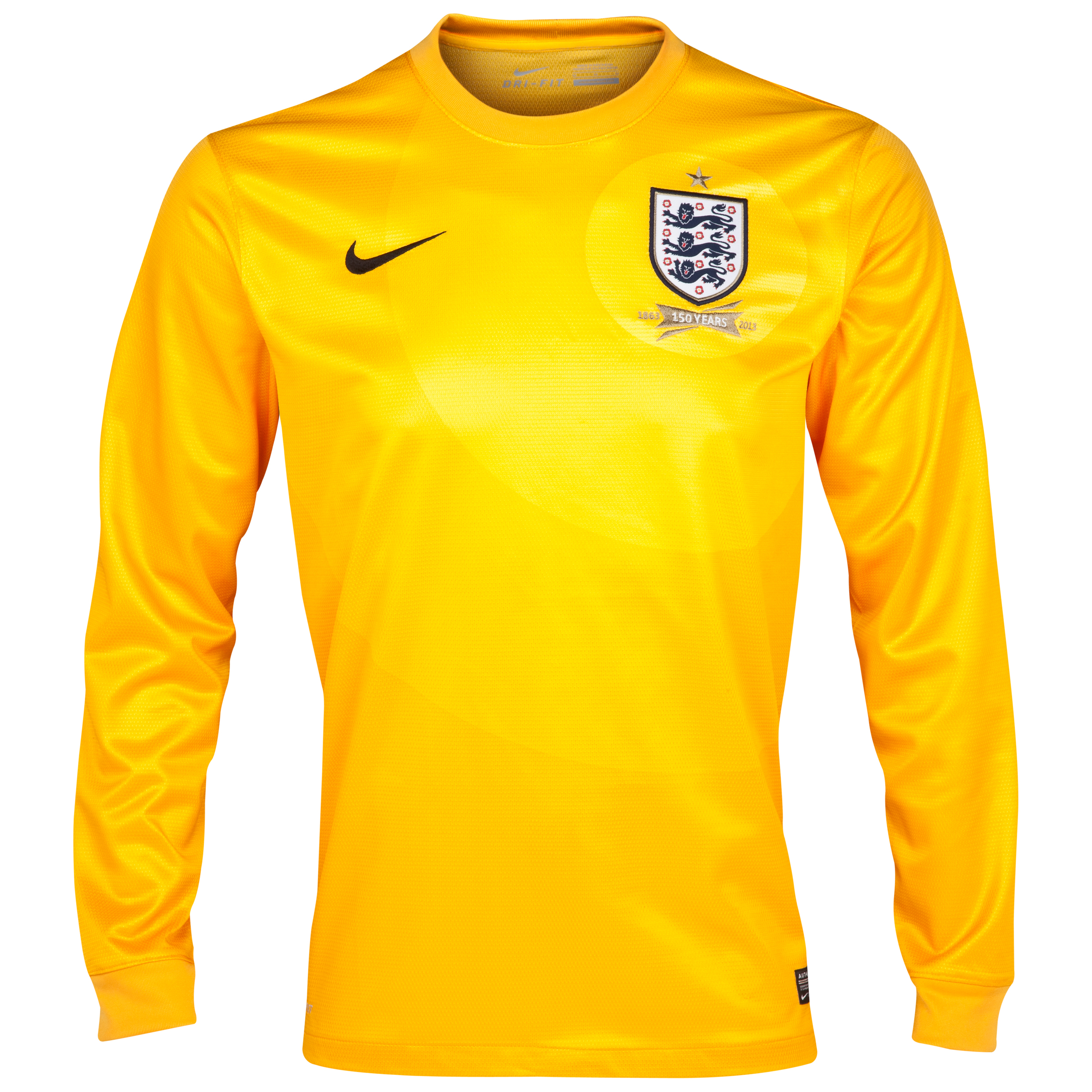 England Away Goalkeeper Shirt 2013/14 - Long Sleeve - Kids Gold